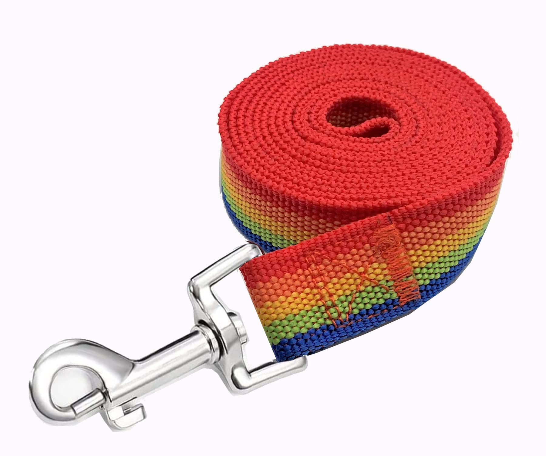 Strong Nylon Dog Leash, 4FT/ 5 FT/ 6FT Dog Leashes for Medium Large Dogs (4FT, Rainbow)