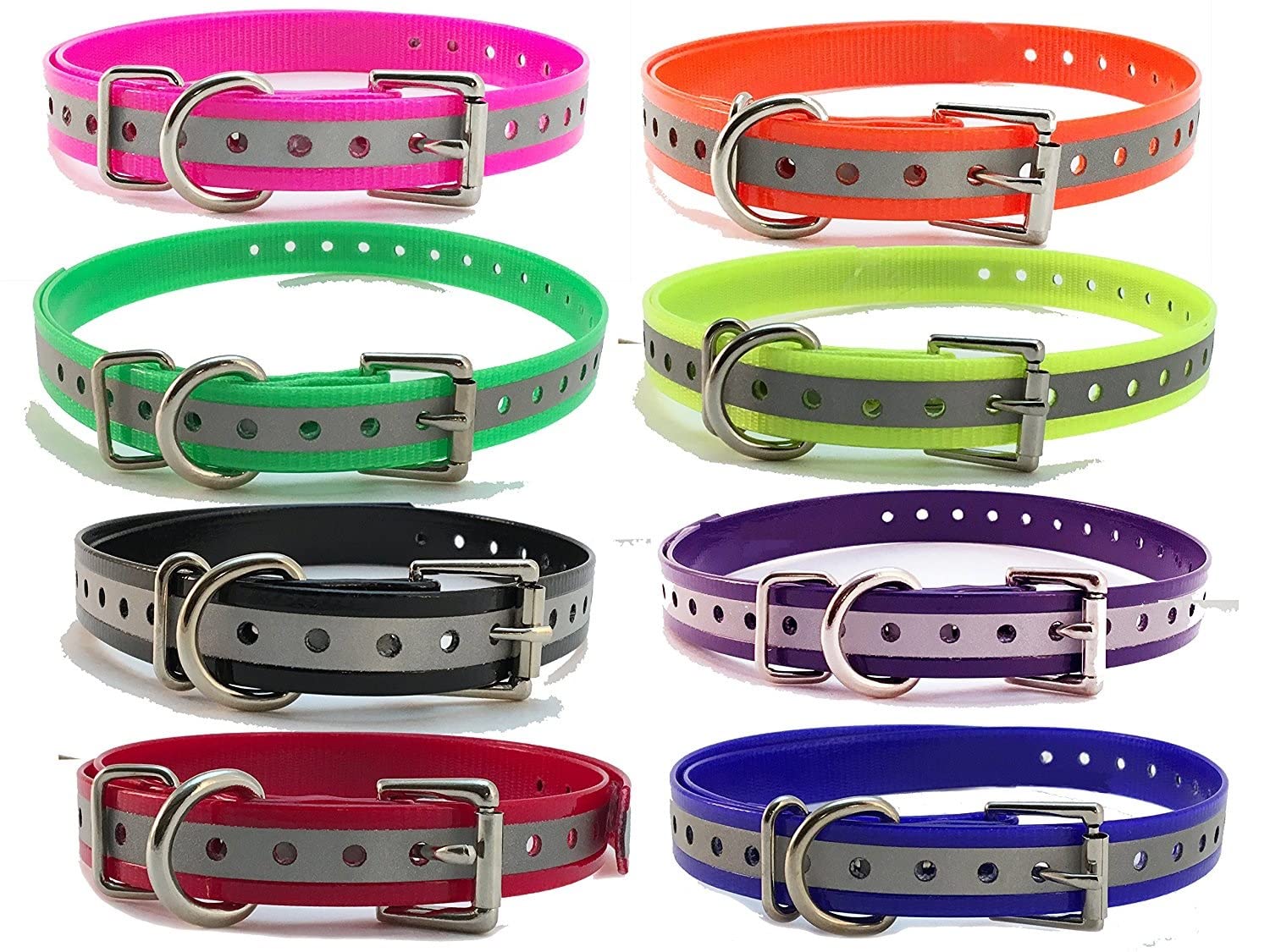 Trainpro Replacement     Dog Collar Strap Bands With Double Buckle Loop Training For All Brands Of Pet Shock Bark E Collars And