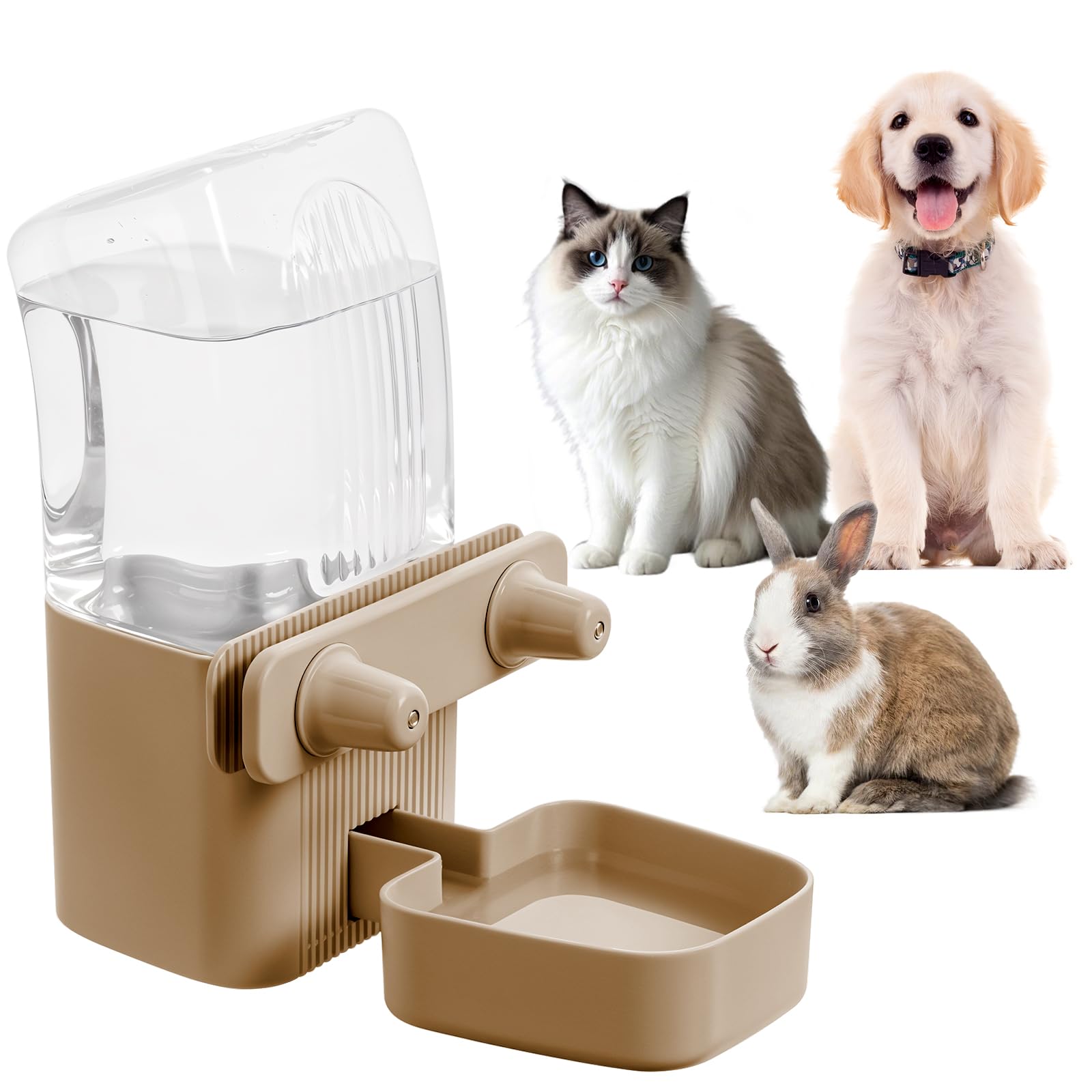 50 oz Rabbit Water Dispenser,Gravity Dog Water Bowl Dispenser for Cage,Auto Water Bottle for Ferret,Cat,Dog and Other Animals, C
