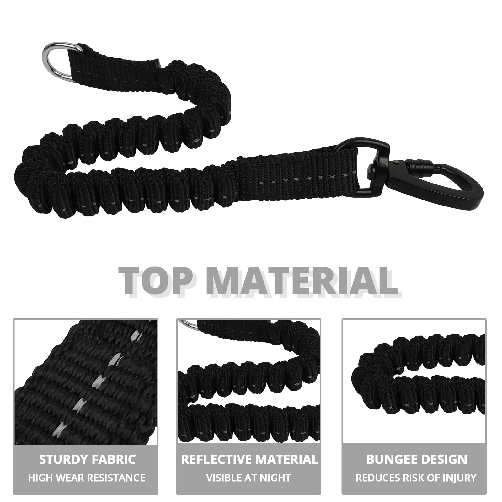 Dog Leash - 3/4/5/6/10/15/20/30/50/100/150Ft Heavy Duty Leash With Swivel Lockable Hook And,Reflective Threads Bungee Dog Leash Comfortable Padded Handle For Walking For Small Medium Large Dog