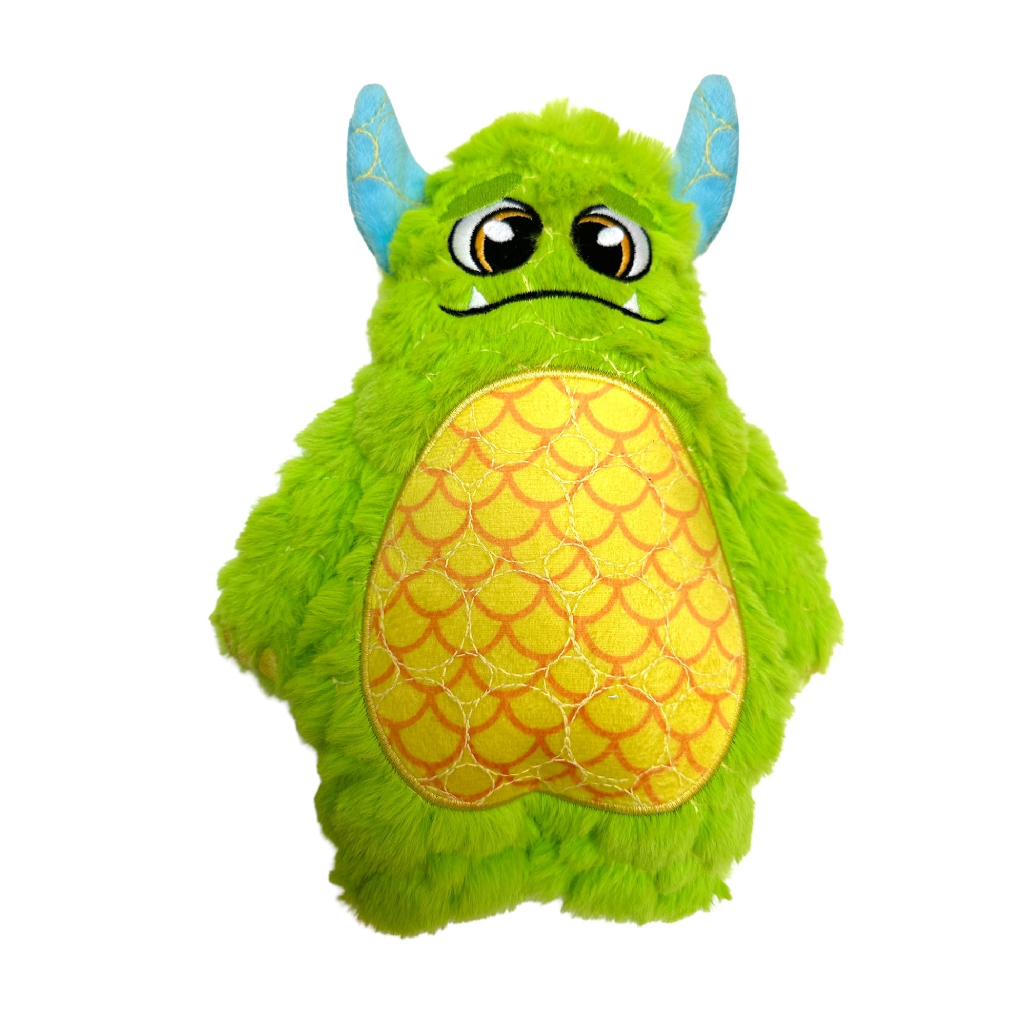 Bite Force Dog Toy - Drizzle & Dollop Squeaky Dog Toy Kevlar-Reinforced for Aggressive Chewers- red and Yellow.