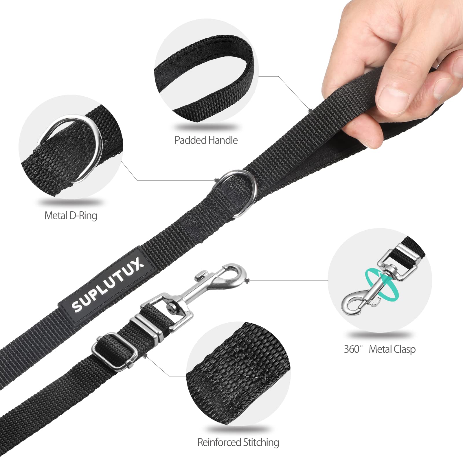 Long Lead Leash for Dog Outside Training 30ft Adjustable Obedience Recall Dog Training Leash for Large Medium Small Dogs with St