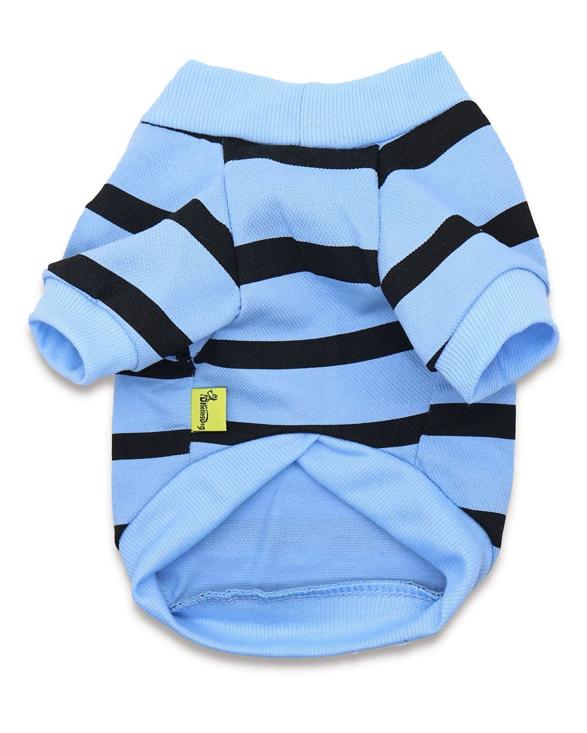 2 Pack French Bulldog Striped T Clothes T-Shirt For Medium Dogs Tee Shirts For Boston Terrier Pitbull Bichon Spring Summer Pet B