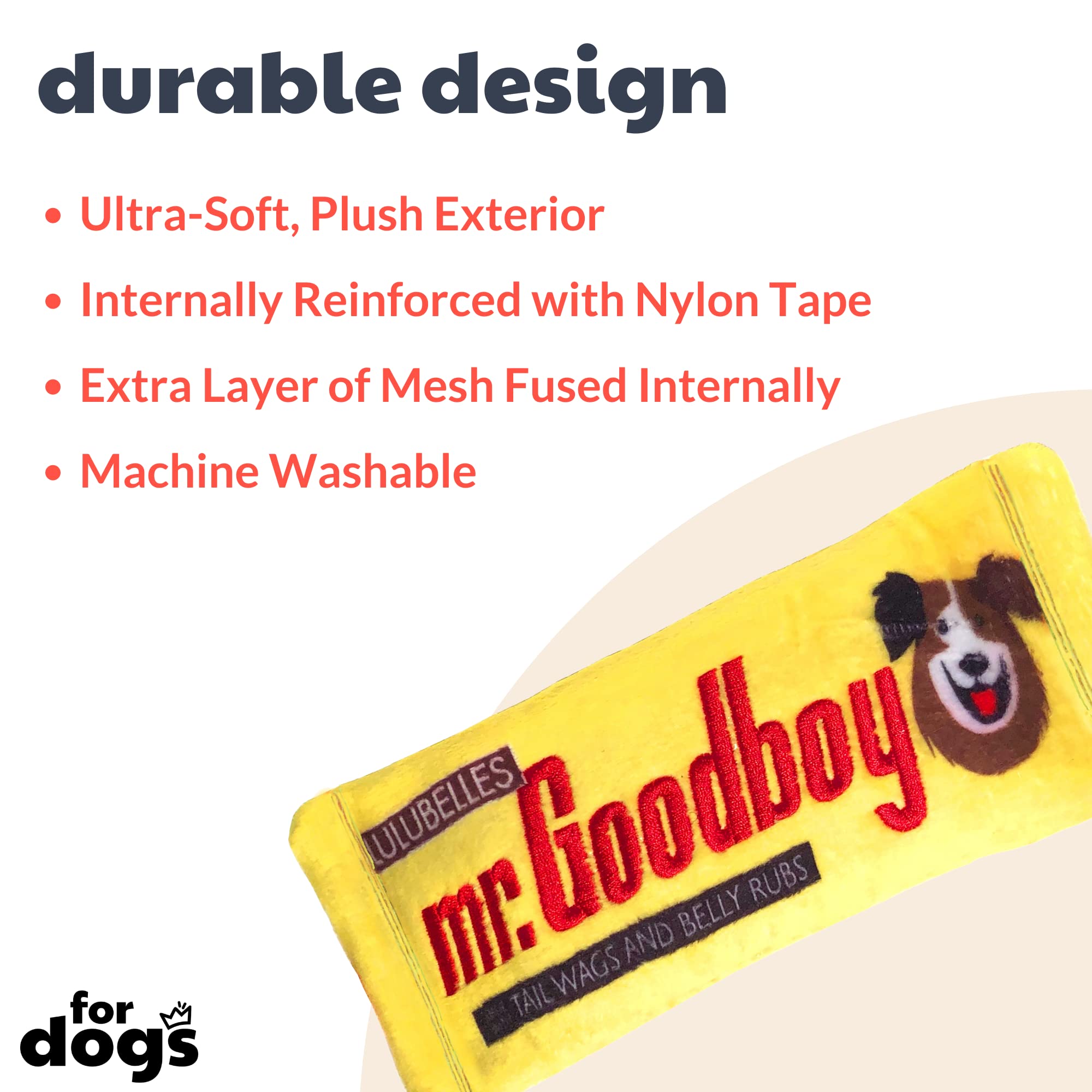 Huxley & Kent For Dogs | Mr. Goodboy (Large) | Funny Dog Toy | Dog Toy With Squeaker | Dog Gift | Fun, Durable, And Safe | Squeaky Dog Toy