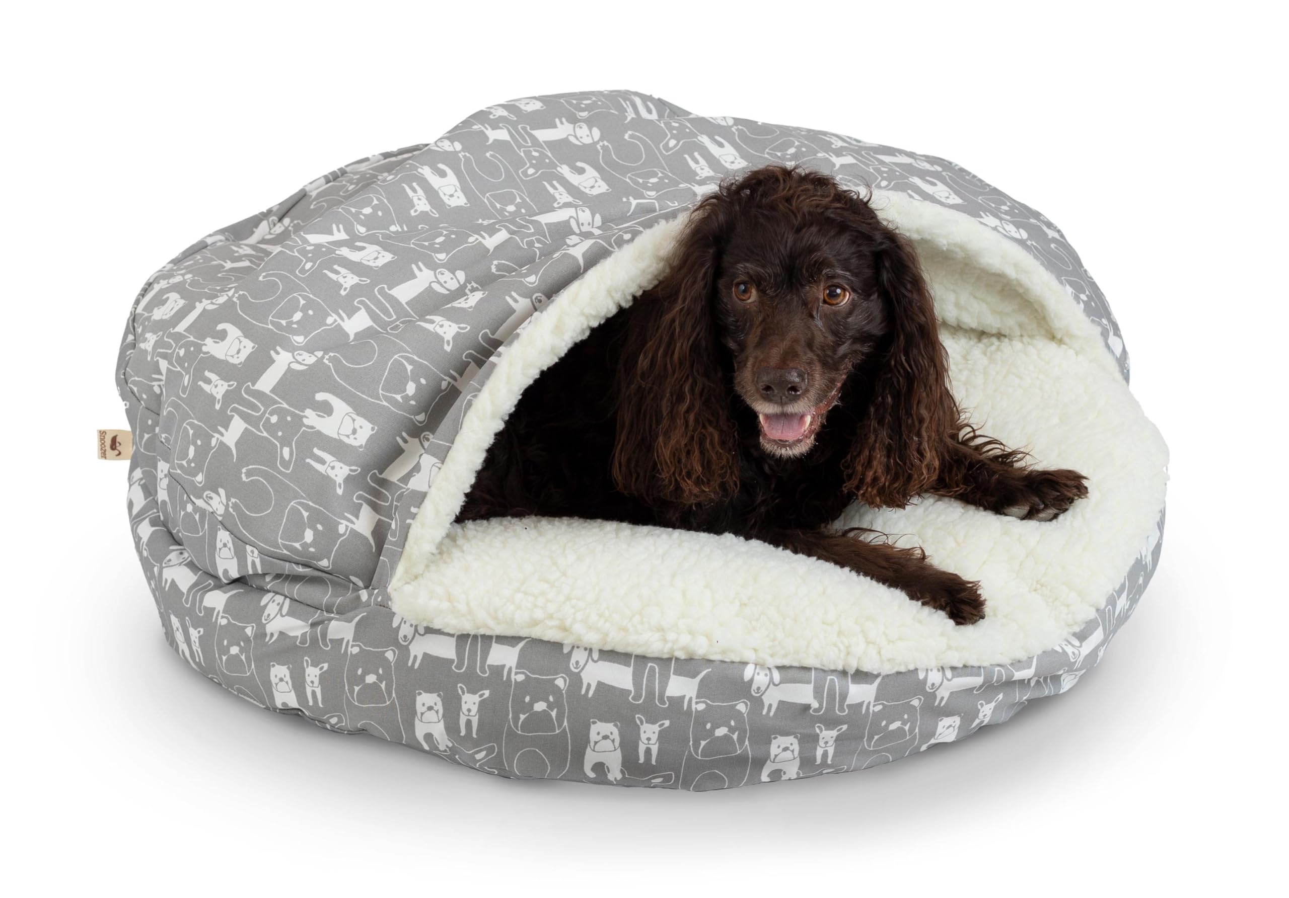 Snoozer Luxury Cozy Cave Pet Bed, Wag Collection, Extra Large - Pedigree Storm