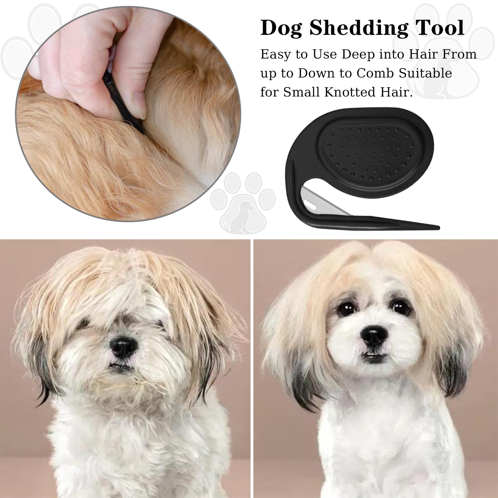 Multifunctional Pet Grooming Tool - Knotting Comb For Cats And Dogs, Hair Removal Tool For Loose And Knotted Fur, Knot Remover A