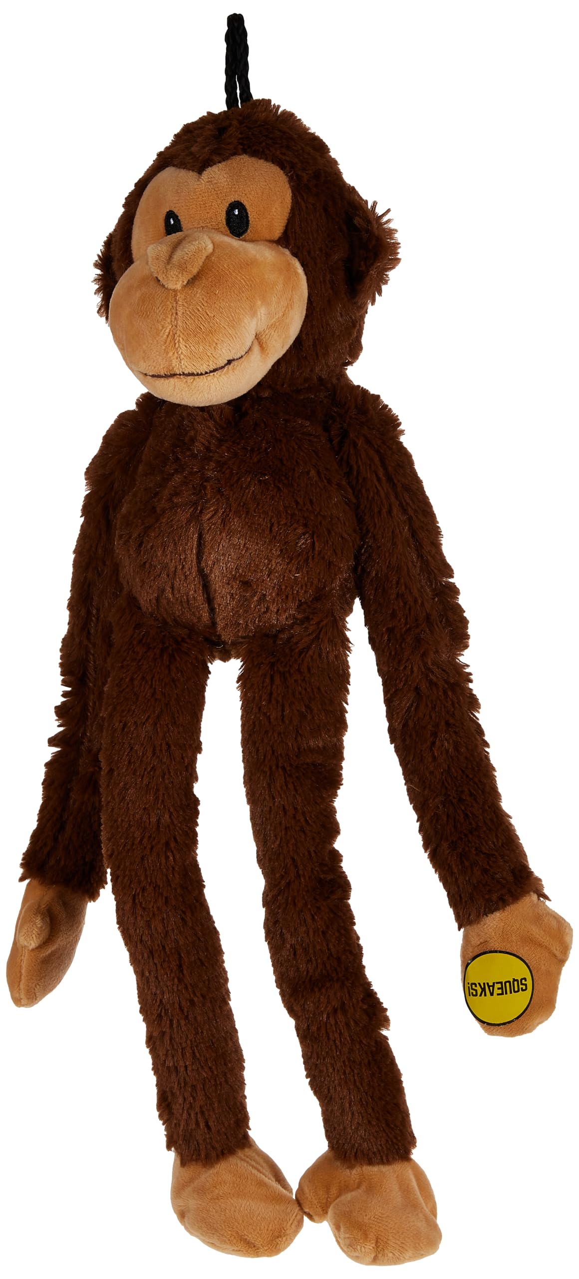 Multipet Swingin Safari Monkey 22-Inch Large Plush Dog Toy with Extra Long Arms and Legs with Squeakers