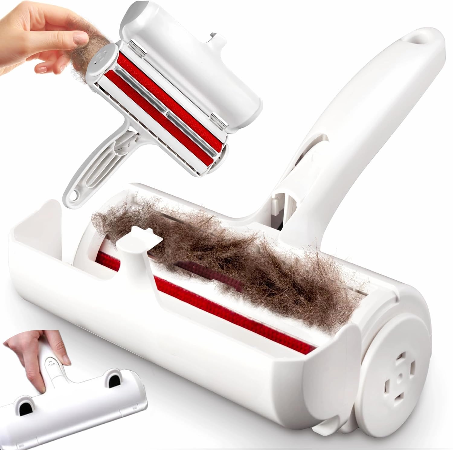 Portable Pet Hair Remover Roller For Dogs & Cats  Reusable Fur Remover Brush For Furniture, Bedding Clothing, Car Seats | Easy