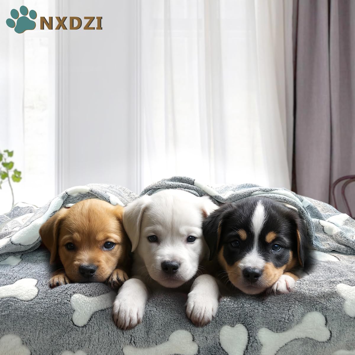 Dog Blankets For Medium Large Dogs Washable, 3 Pack Pet Blanket Washable 30'' X 20'', Fuzzy Soft Puppy Throw Cover For Kennel Cr