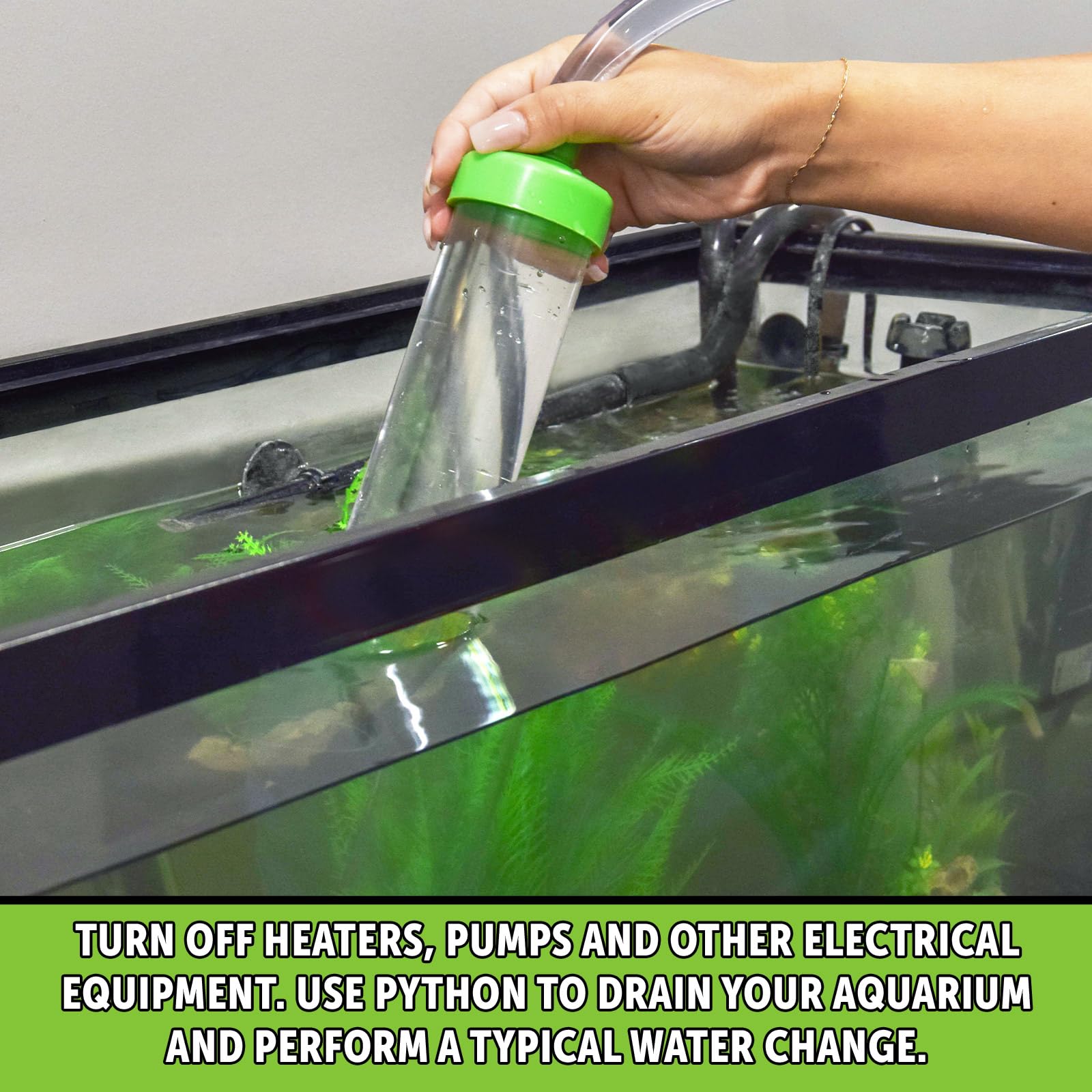 Python No Spill Clean and Fill Aquarium Maintenance System, 100ft, X-Large, Clear Plastic, Model 100NS