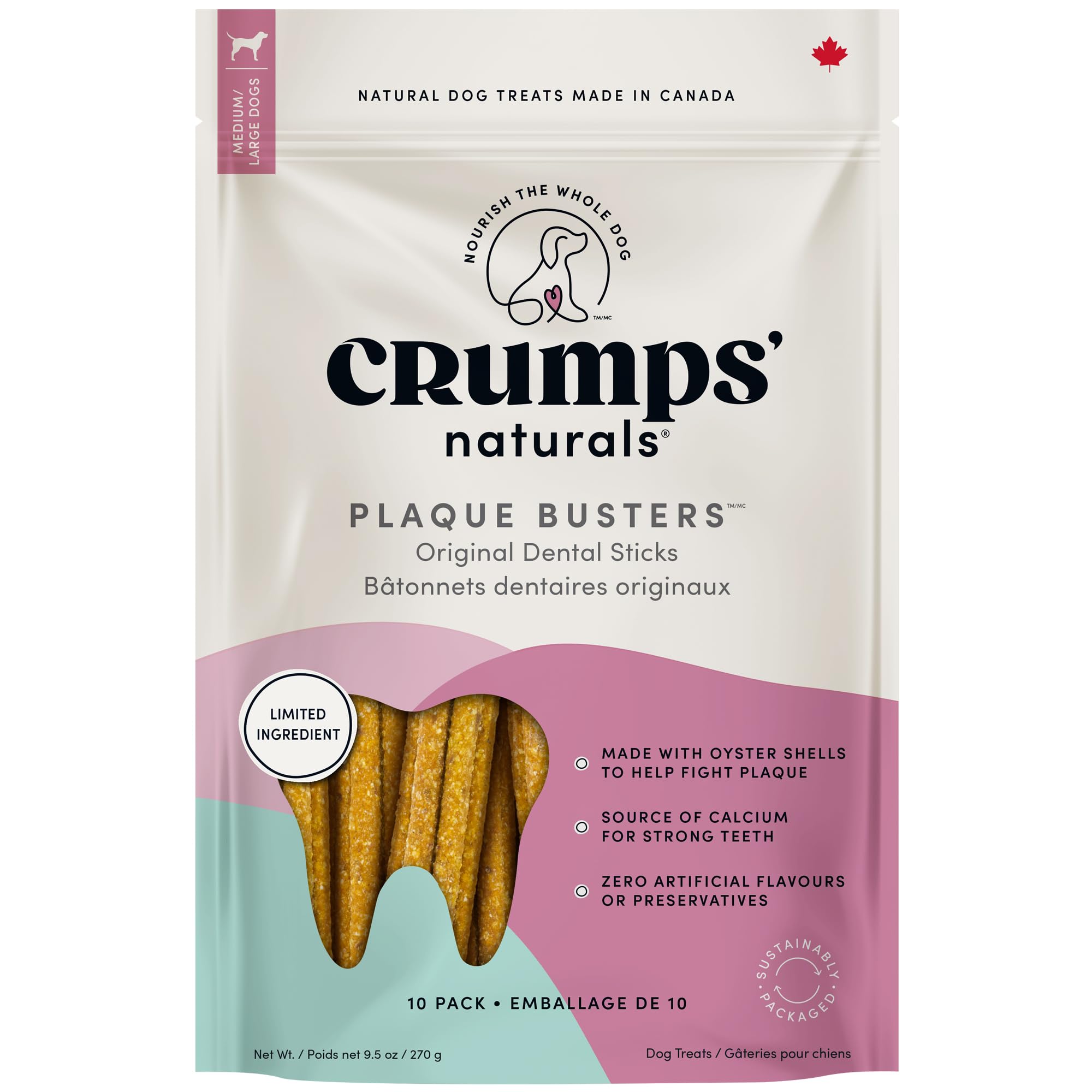 Crumps Naturals Original Plaque Busters, 7- 10 Pack, (Product Packaging May Vary)