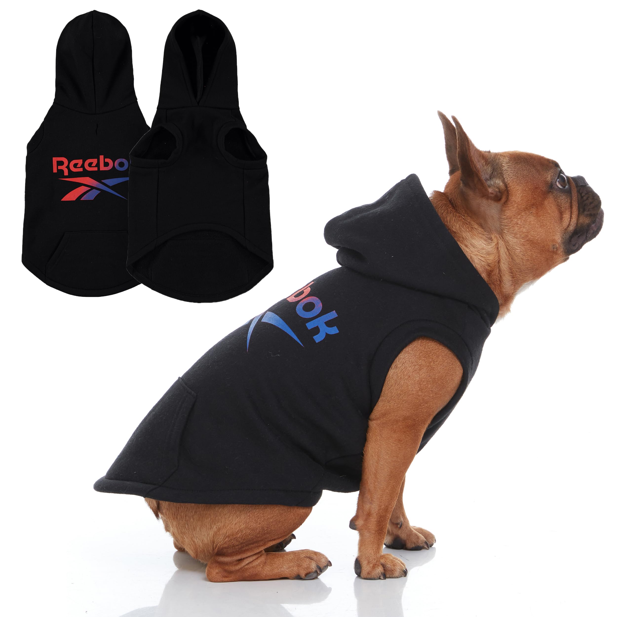 Reebok Dog Sweater - Fleece Pullover With Leash Hole, Cozy Warm Winter Sweatshirt For Small To Large Dogs, Perfect Christmas Out