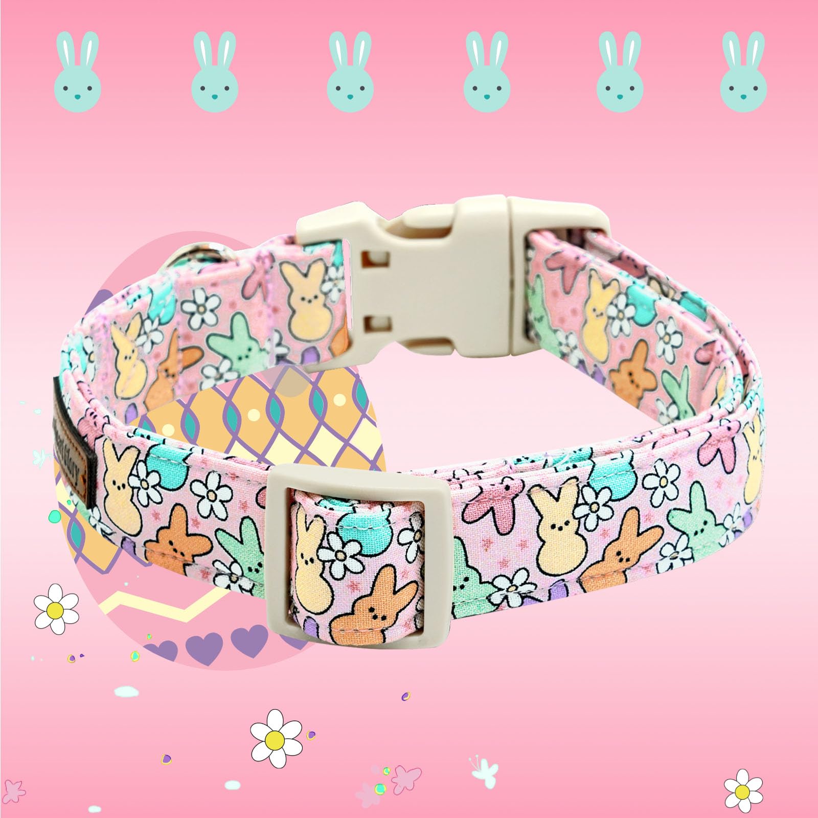 Lionheart Glory Easter Dog Collar Colorful Collar For Small Dog Collars Easter Egg Print Dog Collars Spring Female Or Male Pet G