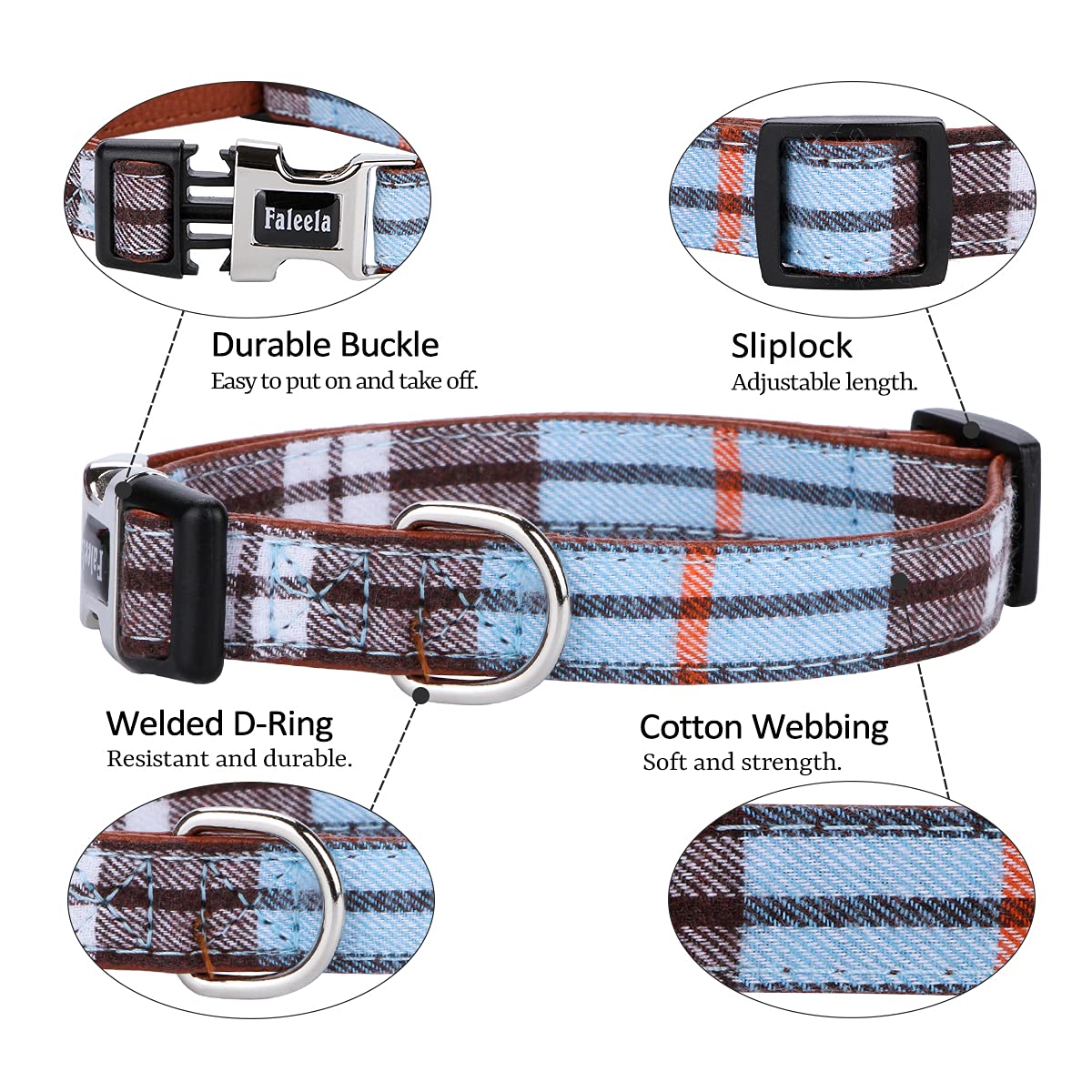 Faleela Soft &Comfy Bowtie Dog Collar,Detachable And Adjustable Bow Tie Collar,For Small Medium Large Pet (L, Blue)