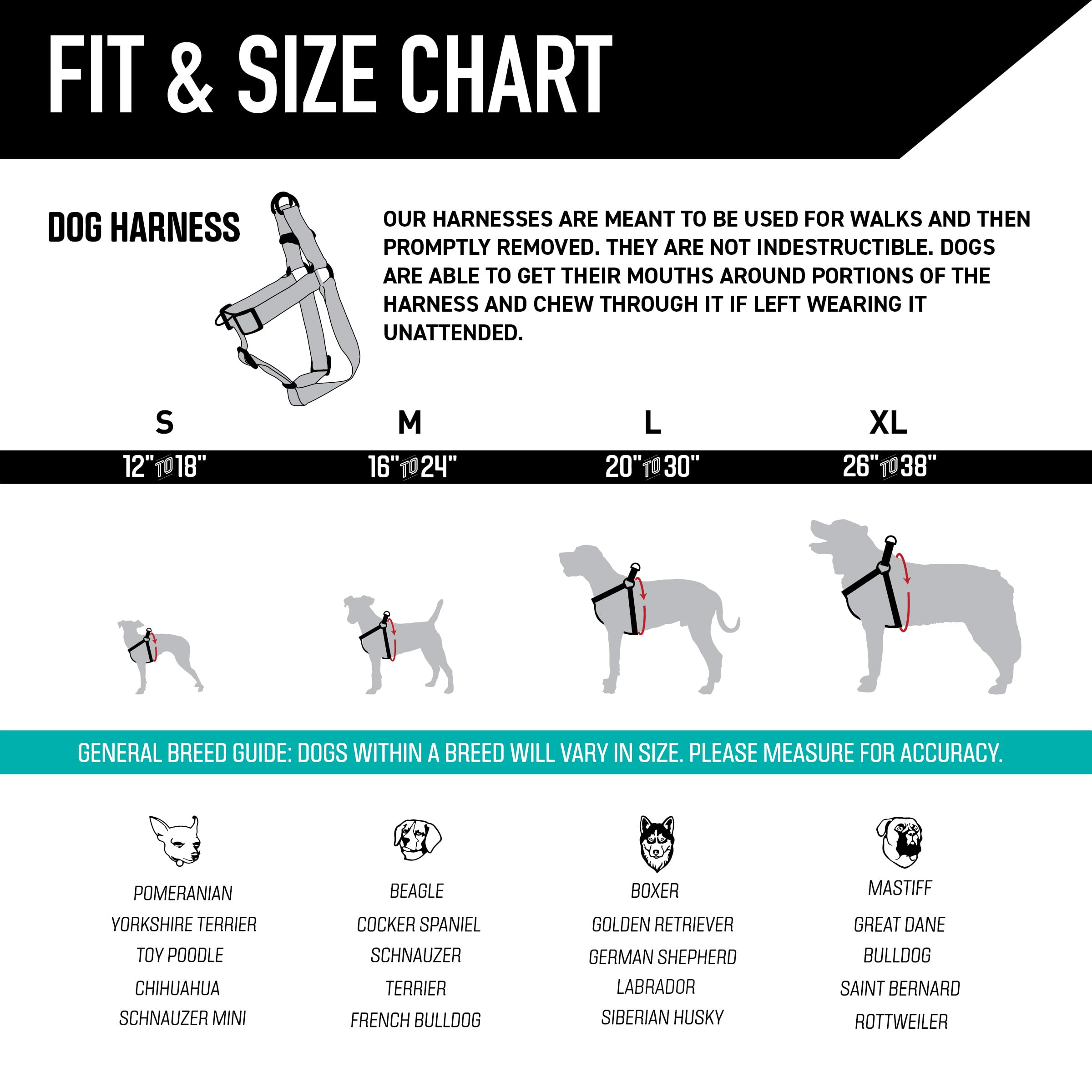 Wolfgang Heavy Duty Adjustable Dog Harness, Pull-Tested to Over 800 lbs for Walking & Training, NewMoon Print, Medium