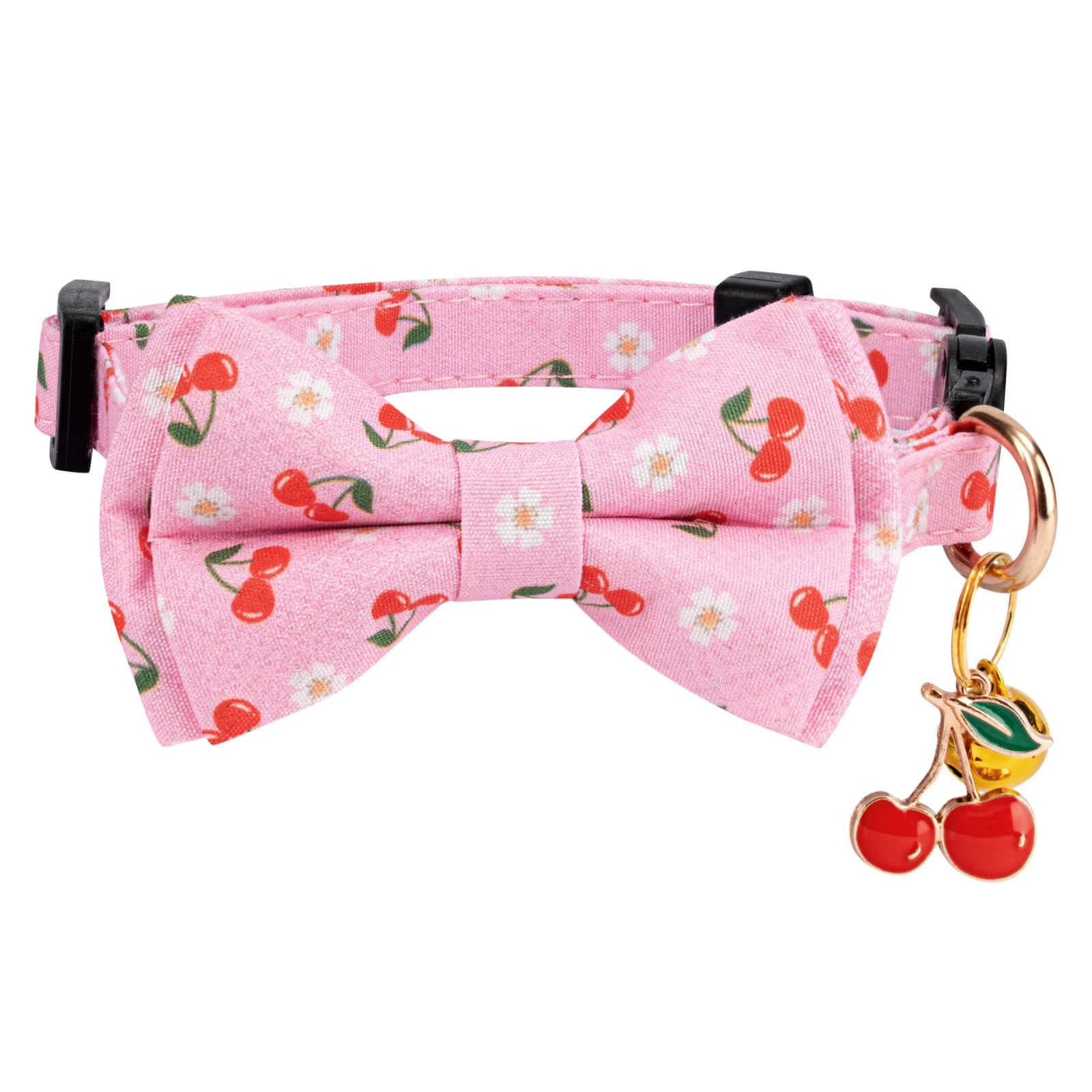 Gelwoo 2 Pack Breakaway Cat Collar With Removable Bow Tie And Bell For Boy Girl Cats,Cute Cotton Kitten Collar With Purple Laven