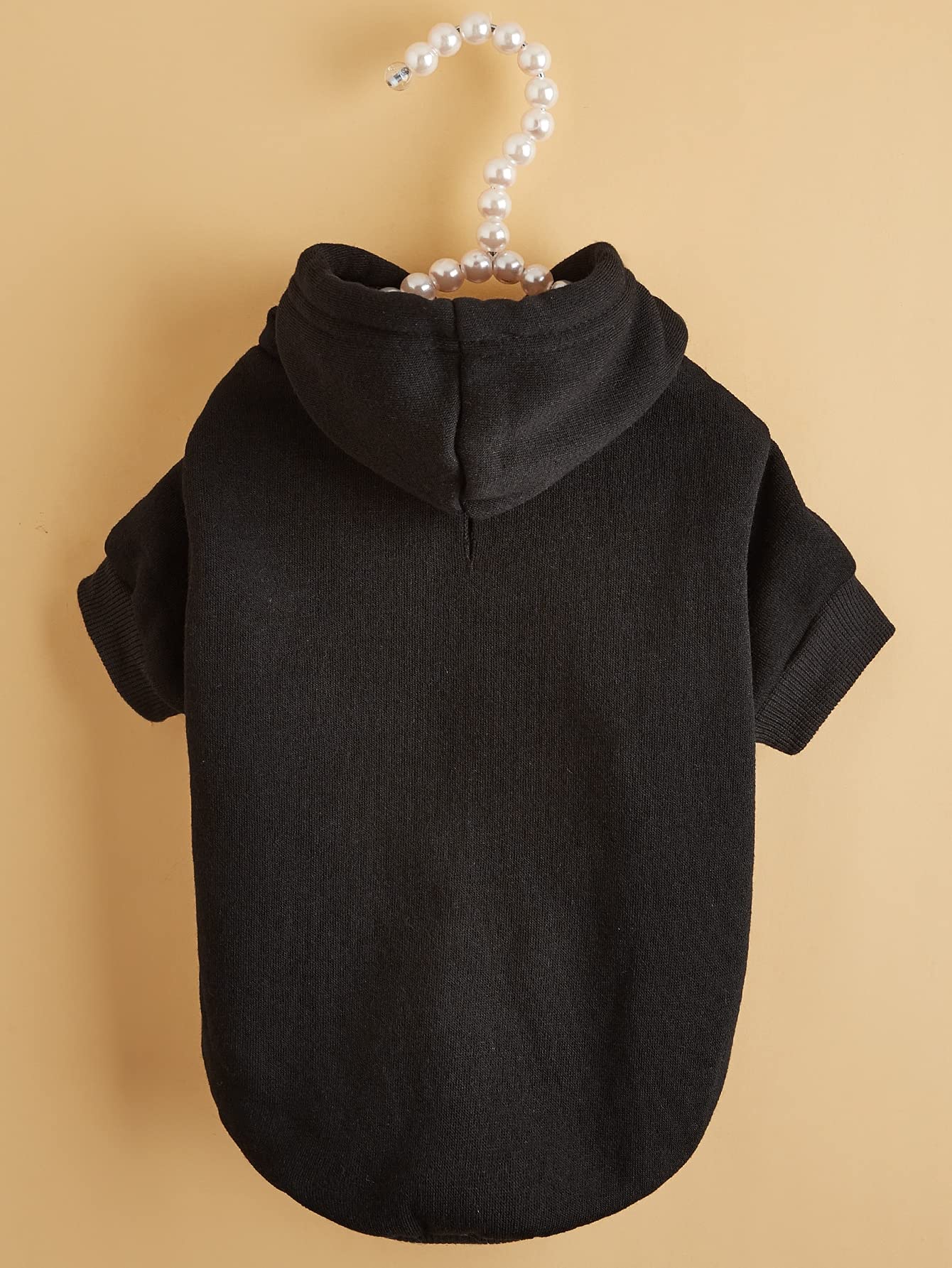 Qweee Basic Dog Hoodie & Cat Apparel - Warm Jacket & Shirt For Puppy, Kitten, Small, Medium Dogs & Cats - Black Xs