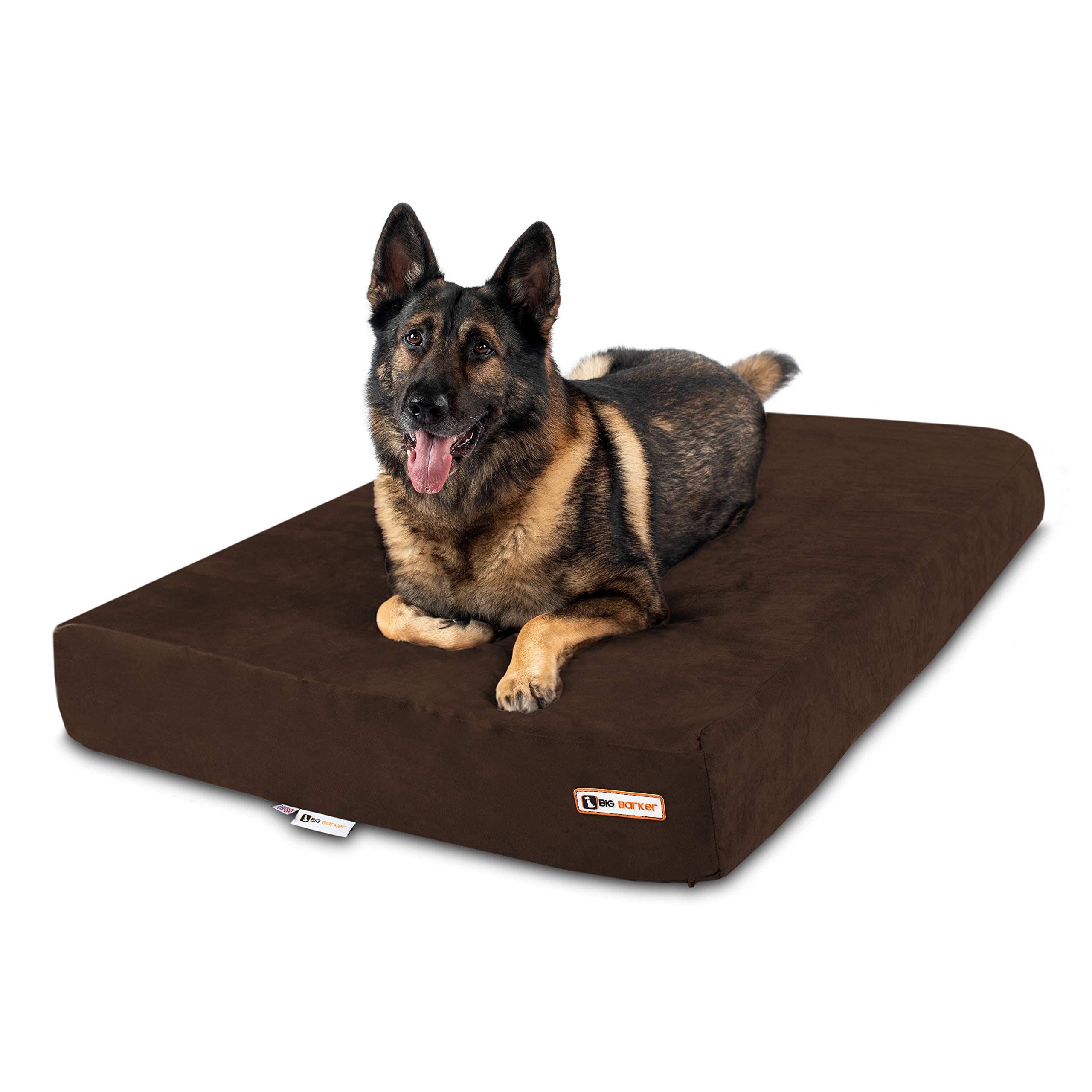 Barker Beds Sleek Extra Large Dog Bed (Xl, Chocolate) - 7'' Thick Soft & Comfortable Orthopedic Cushion - Xl Dog Bed - Durable &