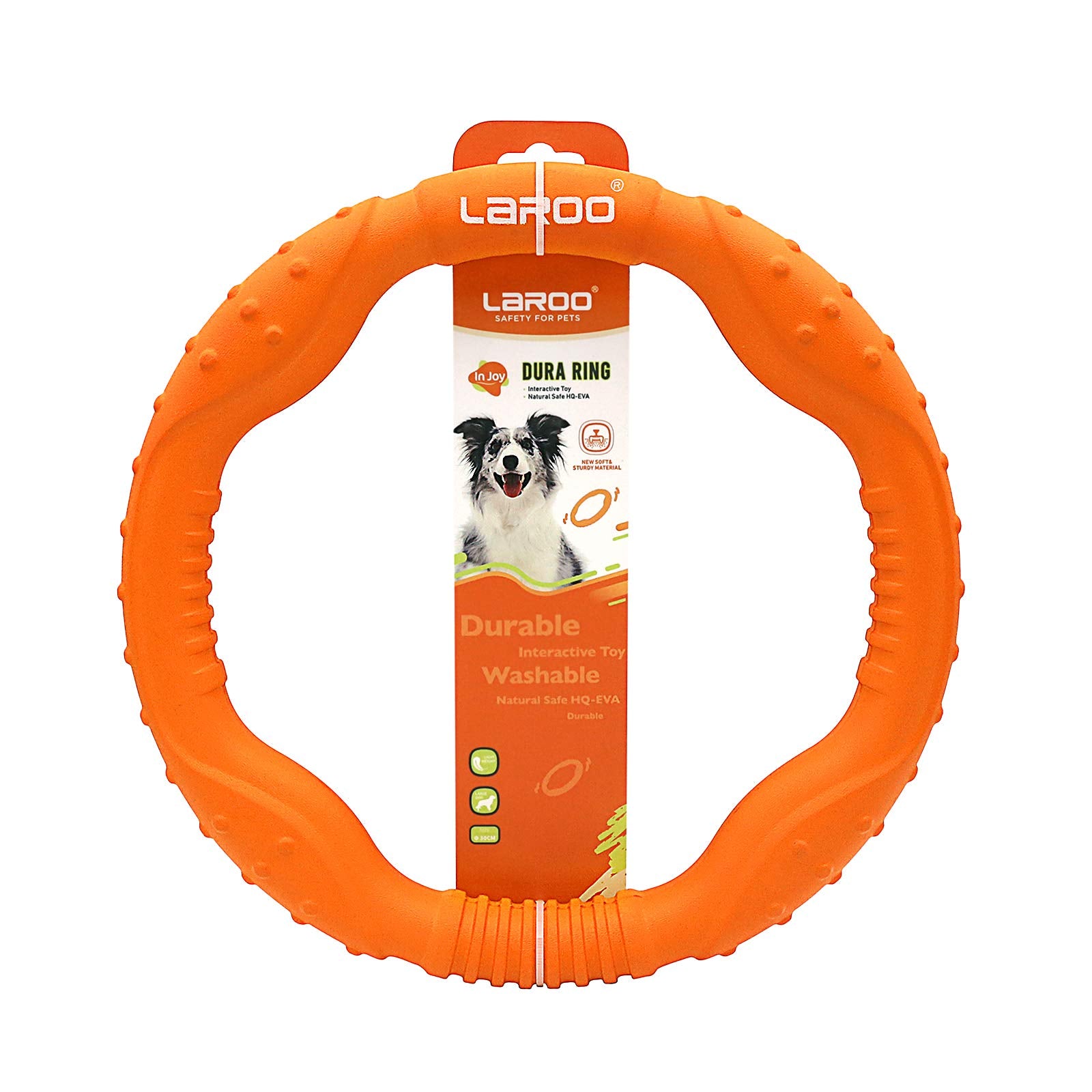 LaRoo Dog Flying Ring Toys, Floating Flying Dog Disc Toys, Summer Pet Training Outdoor Durable Chew Toys for Medium and Large Do