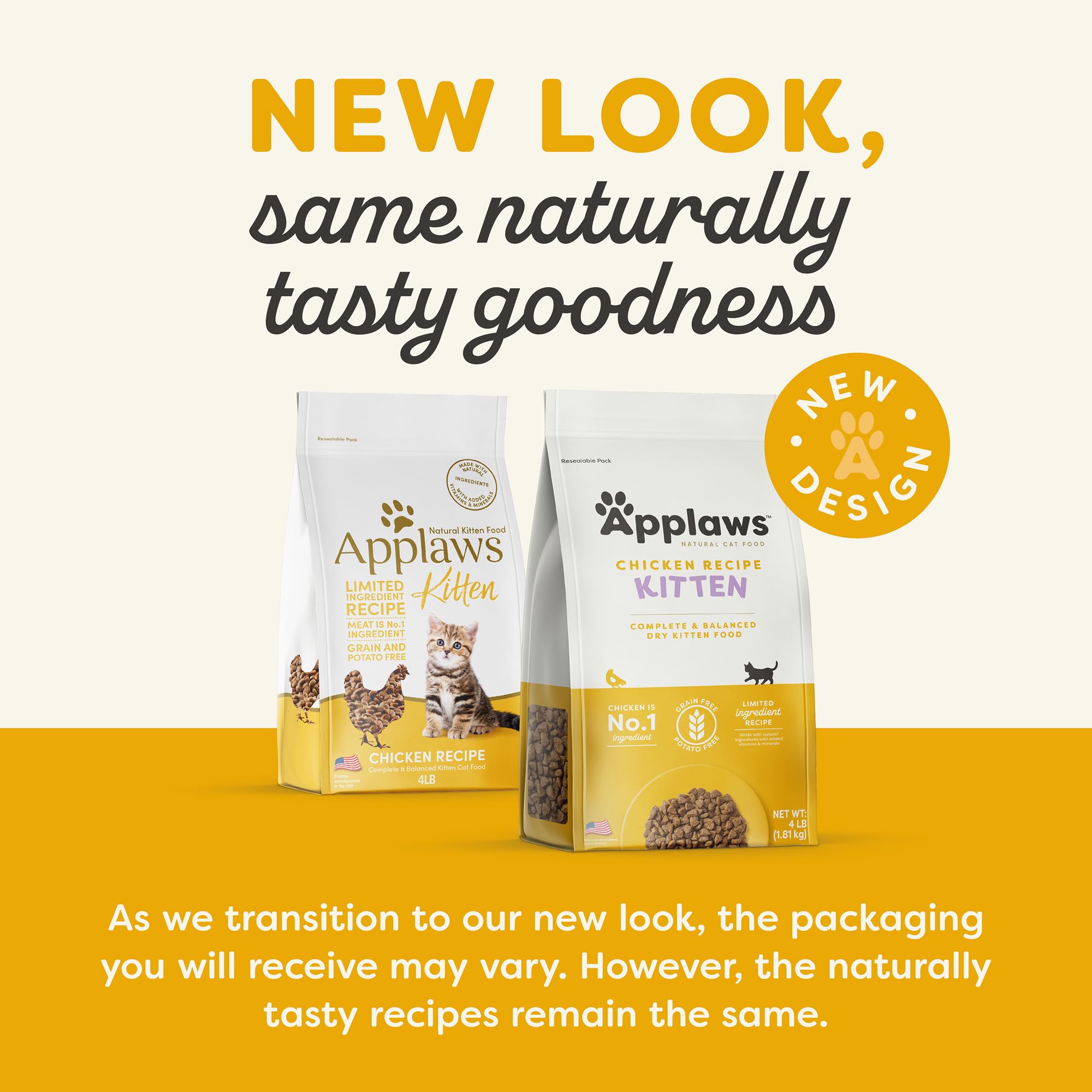Applaws Complete Dry Kitten Food, Grain-Free, Limited Ingredient with Added Vitamins & Minerals, Protein, Supports Digestion, Ch