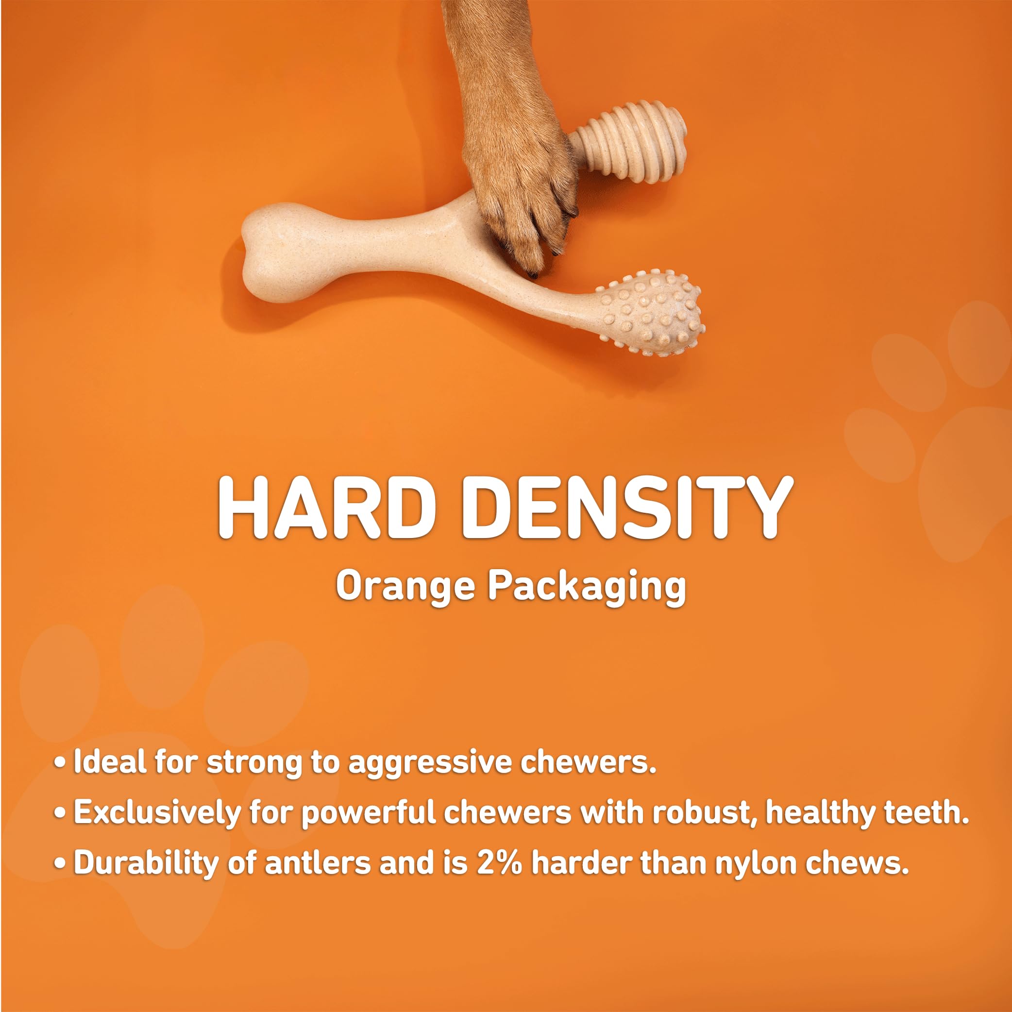 BetterBone - All-Natural, Nylon-Free Dog Chew Toys - Hard Density - Ideal for Strong to Aggressive Chewers - Non-Toxic, Promotes