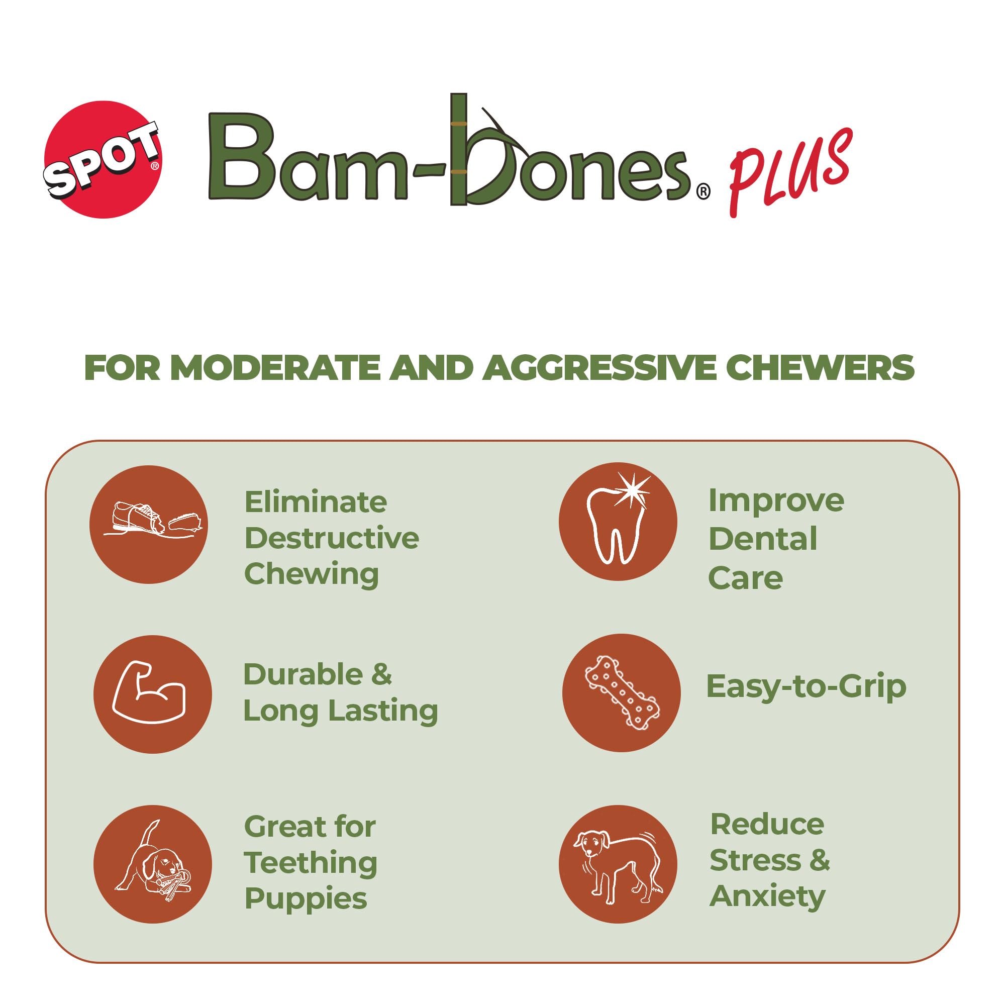 Ethical Pet 2 Pack Of Bambone Plus Stick Dog Chew Toy, 5.75 Inch, Non-Splintering Alternative To Real Wood