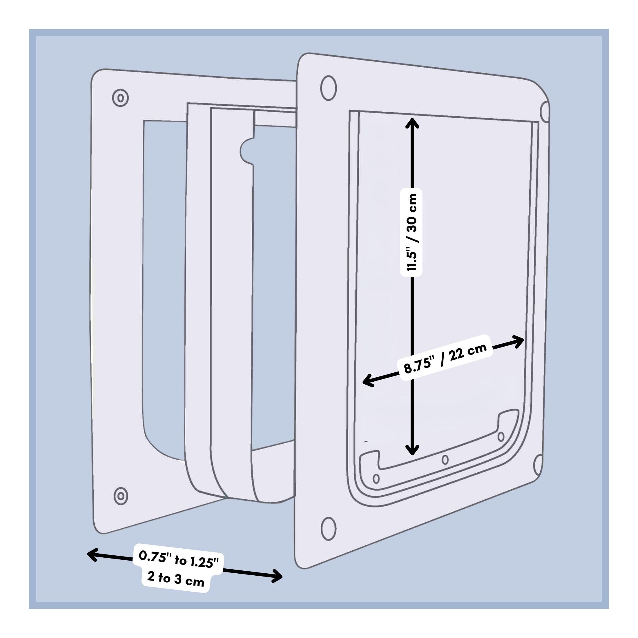 Trixie Pet Products 2-Way Locking Dog Door, Small to Medium Dogs, White
