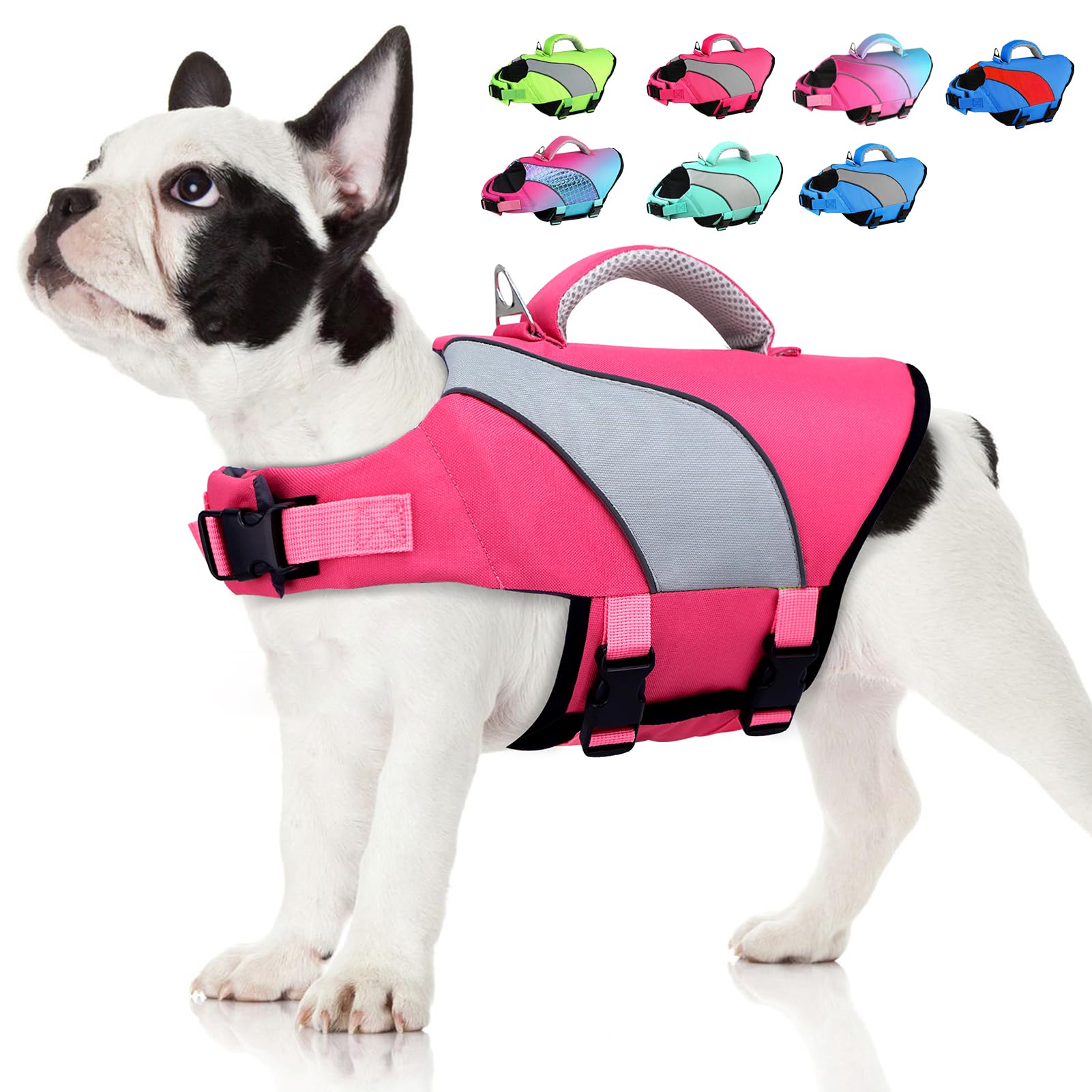 Doglay Dog Life Jacket, Adjustable & Reflective Dog Life Vest For Swimming And Boating, High Buoyancy Swimming Safety Vest With 