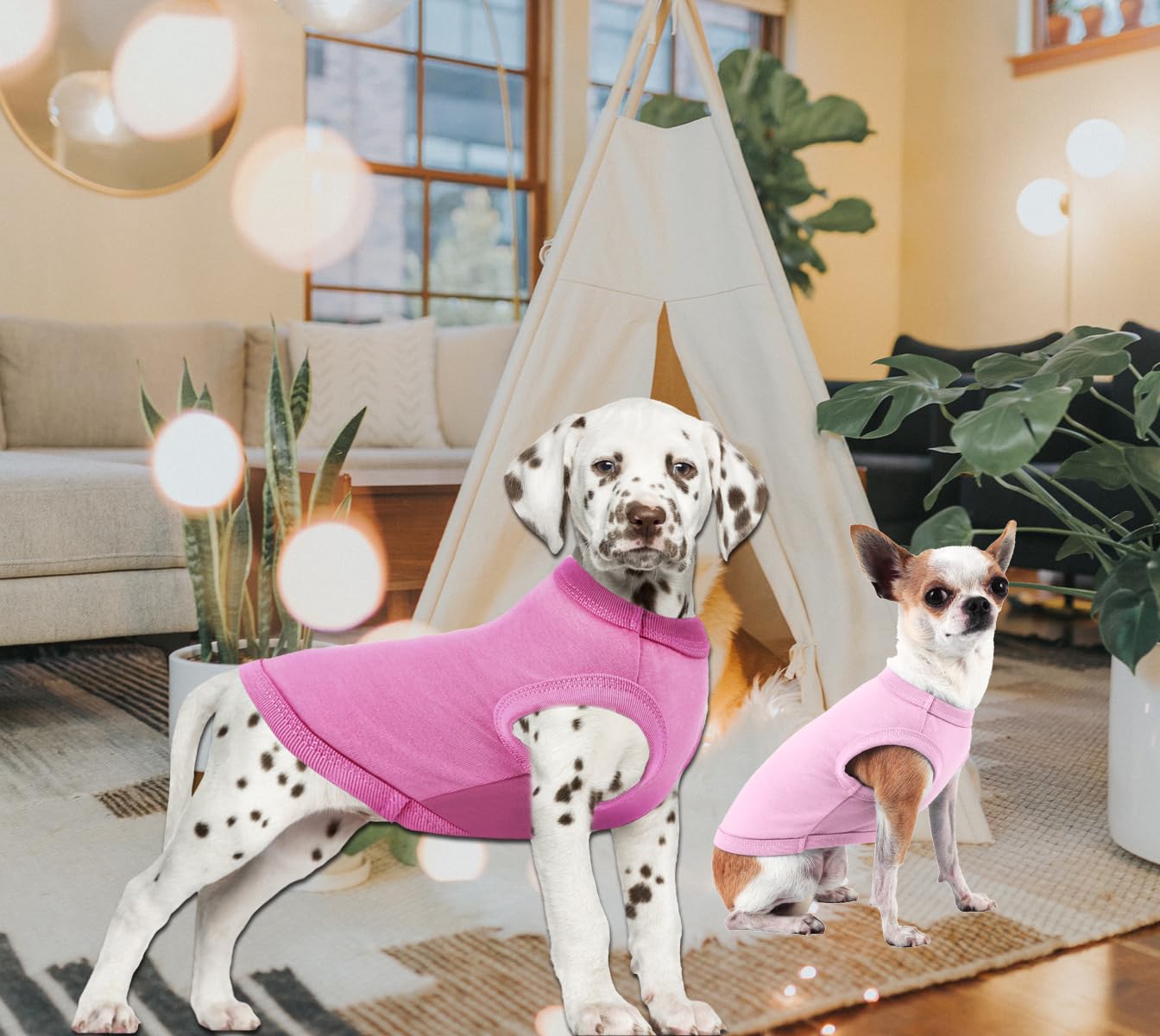 Sychien Dog Pink Shirt For Large Dogs,Blank Plain Pink Cotton Shirts For Big Pet,Xl Pink Rose