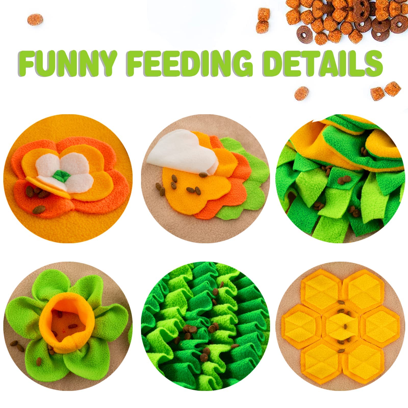 GoxRunx Snuffle Mat for Dogs - 40''x27'' Interactive Feeding Mat, Orange, Stress Relief for Natural Foraging