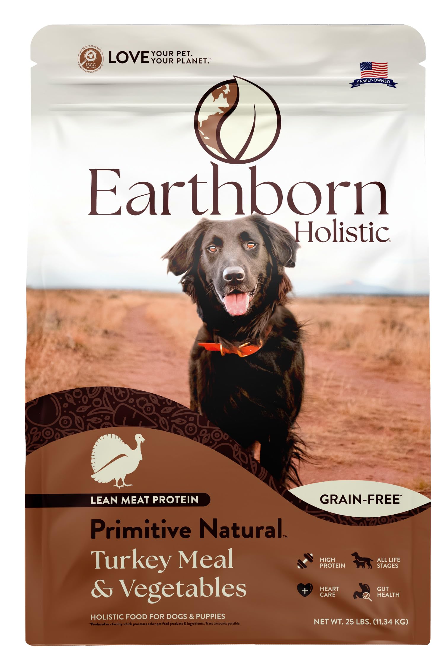 Earthborn Holistic Primitive Natural 25 lb. Turkey Meal & Vegetables Grain-Free Dry Dog Food