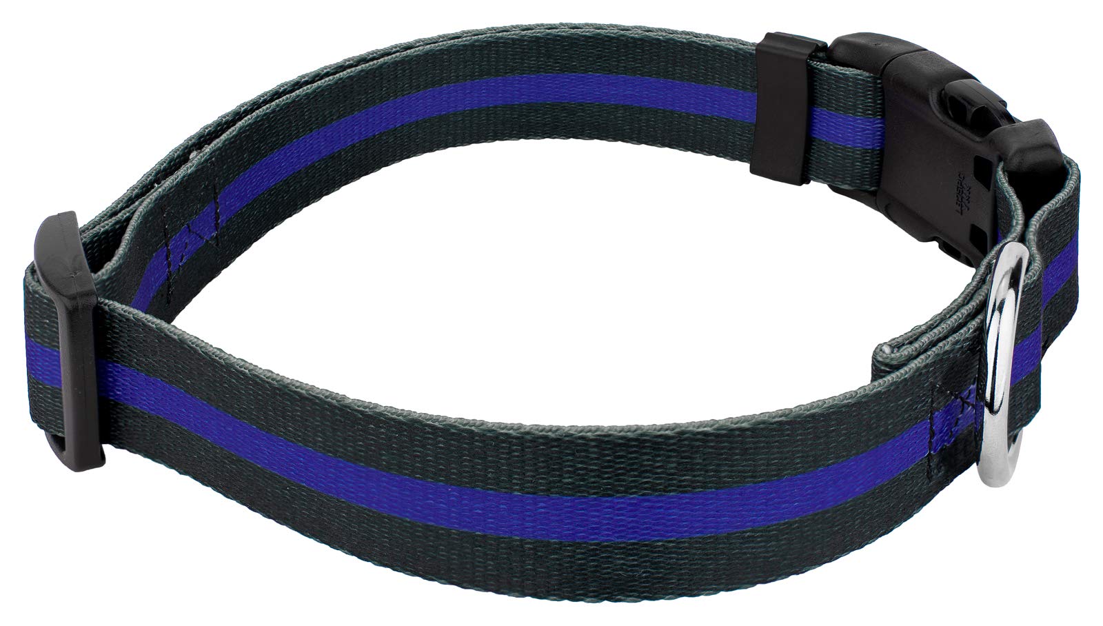 Country Brook Petz - Deluxe Thin Blue Line Dog Collar - Made In The U.S.A. - Camouflage Collection With 16 Rugged Designs (1/2 I