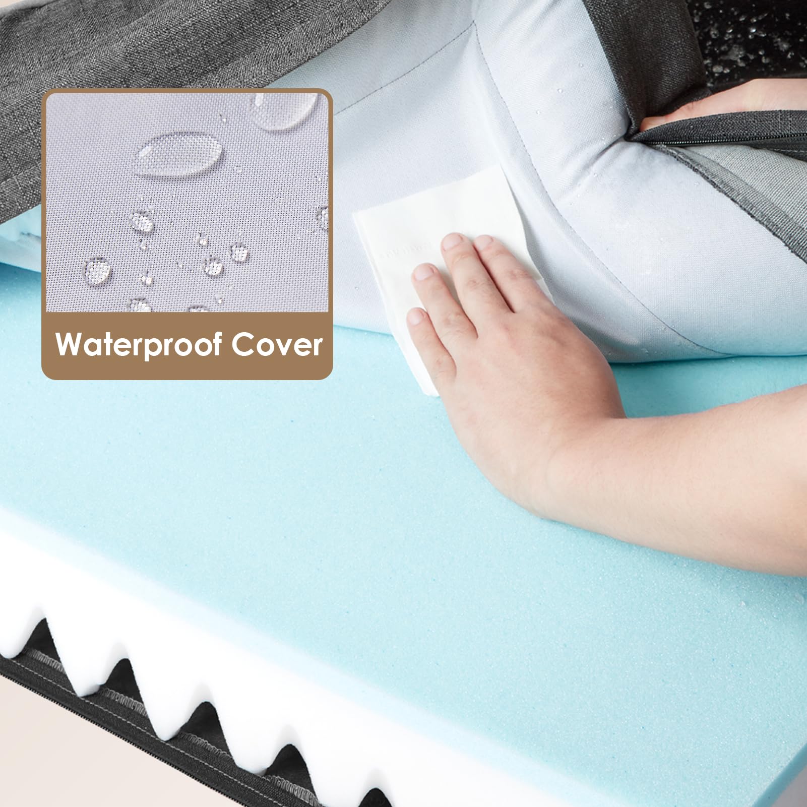 Eheyciga Orthopedic Dog Beds For Extra Large Dogs, Waterproof Memory Foam Xxl Pet Bed With Sides, Non-Slip Bottom And Egg-Crate