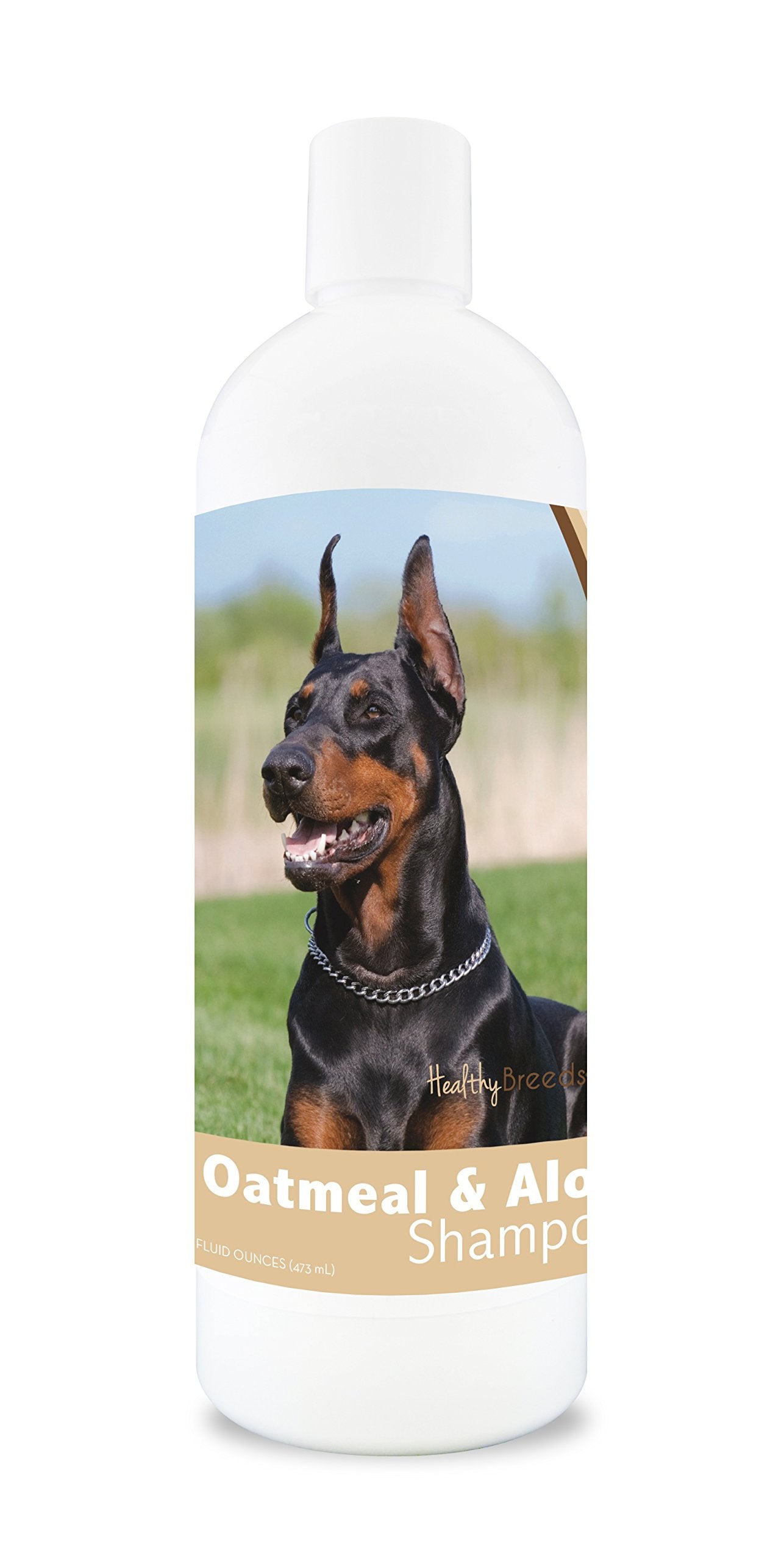 Healthy Breeds Dog Oatmeal Shampoo with Aloe for Doberman Pinscher - Over 75 Breeds - 16 oz - Mild and Gentle for Itchy, Scaling