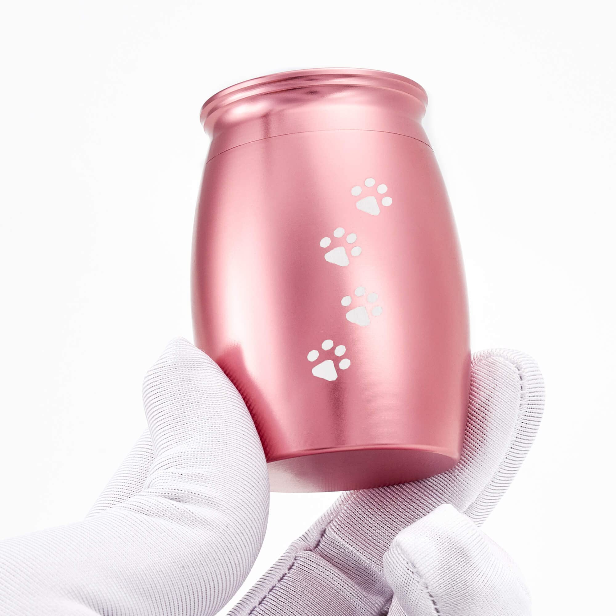 Lines Arte 2.67 Inches Small Keepsake Pet Urns For Dog Cats Ashes,Mini Pink Cremation Urns For Memorial Tiny Animal Ashes With P