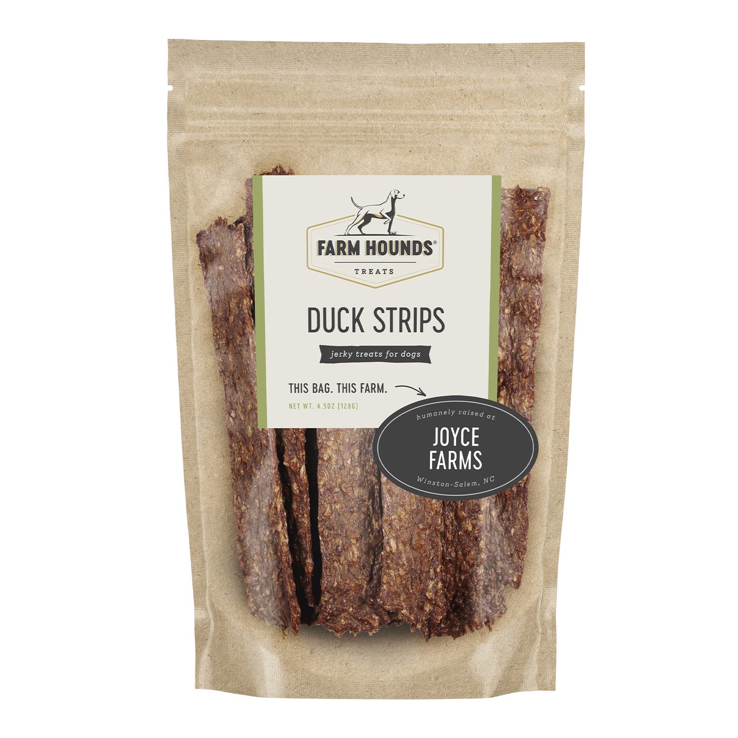 Farm Hounds - Duck Strips - Premium Natural Jerky for Dogs - Made from 100% Humanely Raised Duck - Break-to-Size - Great for Tra