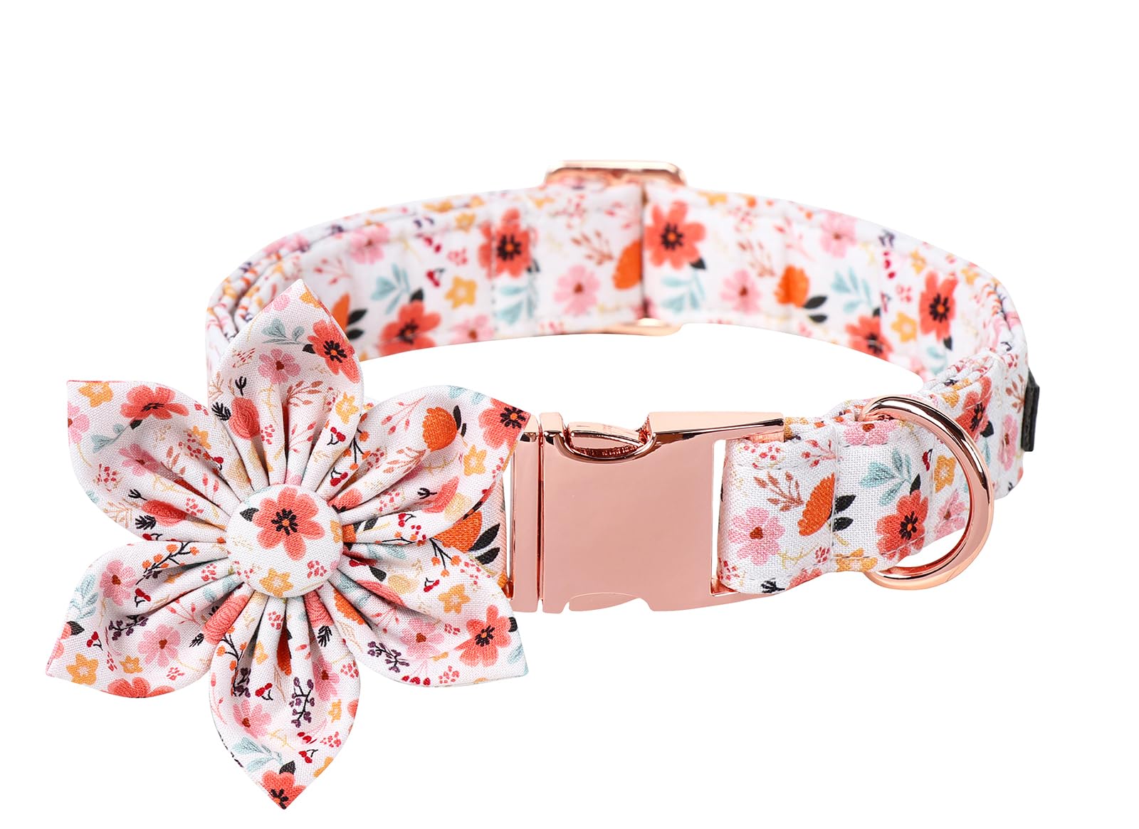 Lionet Paws Design Dogs Collar Cute Adjustable Flower Dog Collars For Girl Female Small Medium Dogs With Summer Floral S