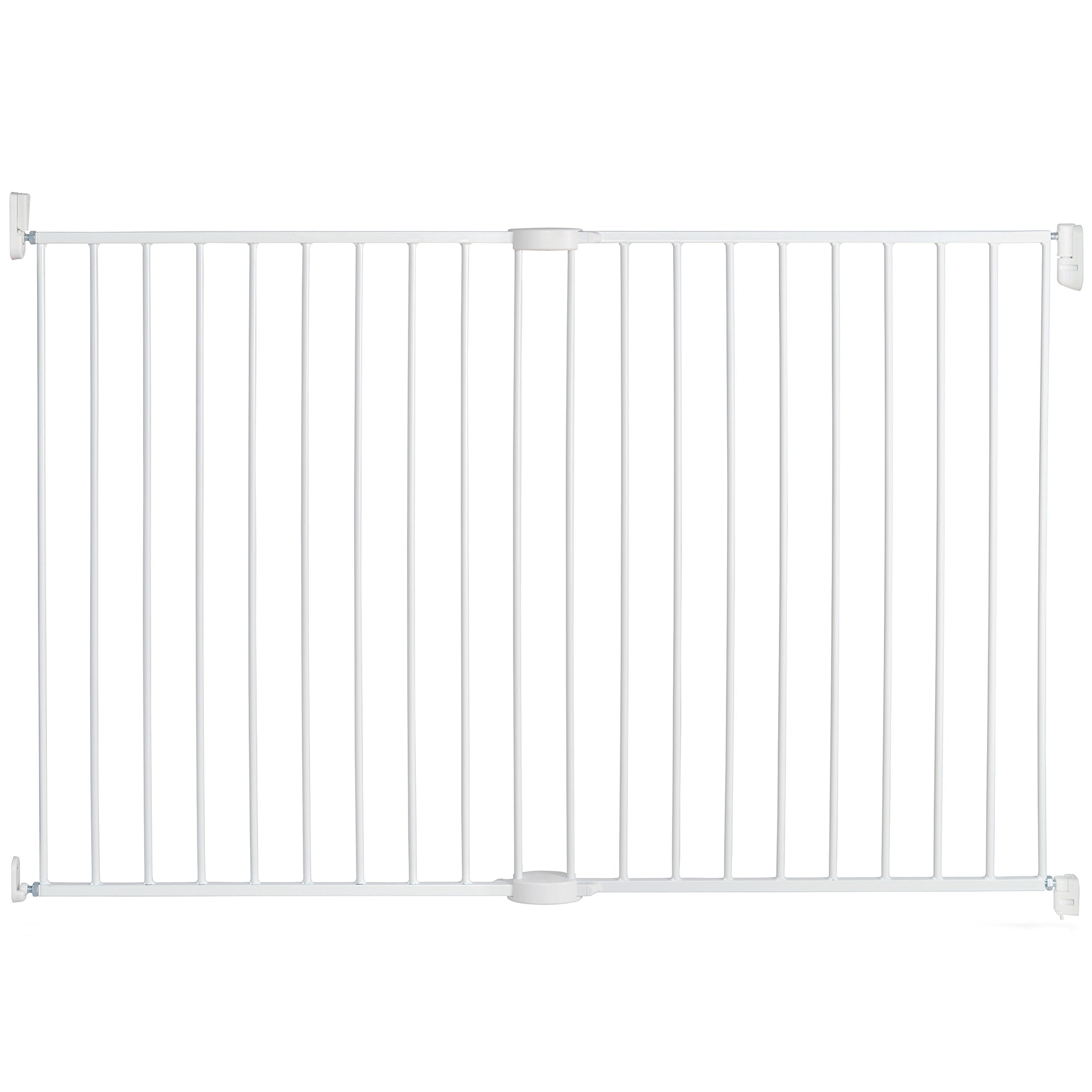 Munchkin® Extending Xl™ Tall And Wide Baby Gate, Hardware Mounted Safety Gate For Stairs, Hallways And Doors, Extends 33' - 56' Wide, Metal, White
