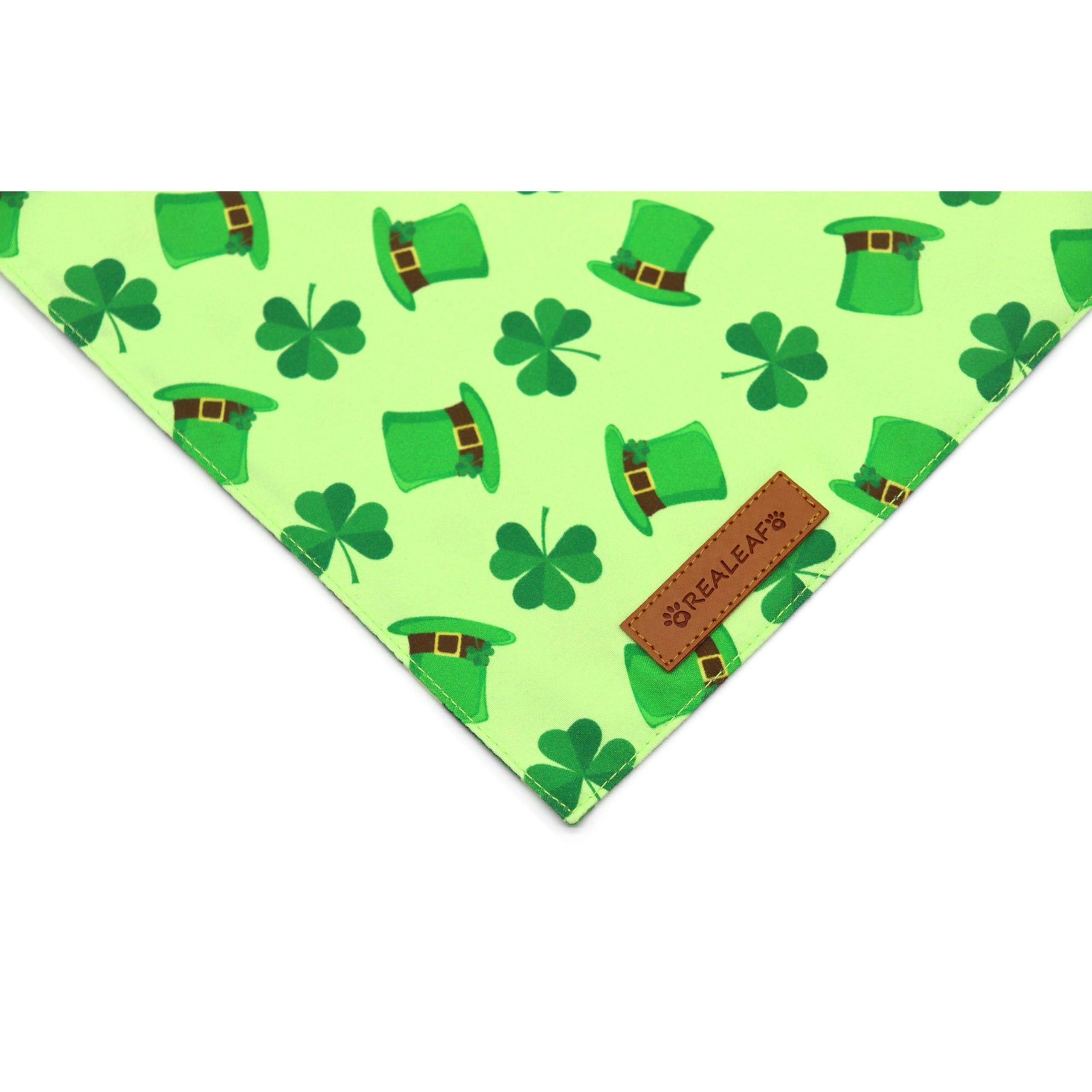Realeaf St. Patrick'S Day Dog Bandanas 2 Pack, Triangle Reversible Pet Scarf For Boys And Girls, Premium Durable Fabric, Holiday Bandana For Small And Medium Dogs (Small)