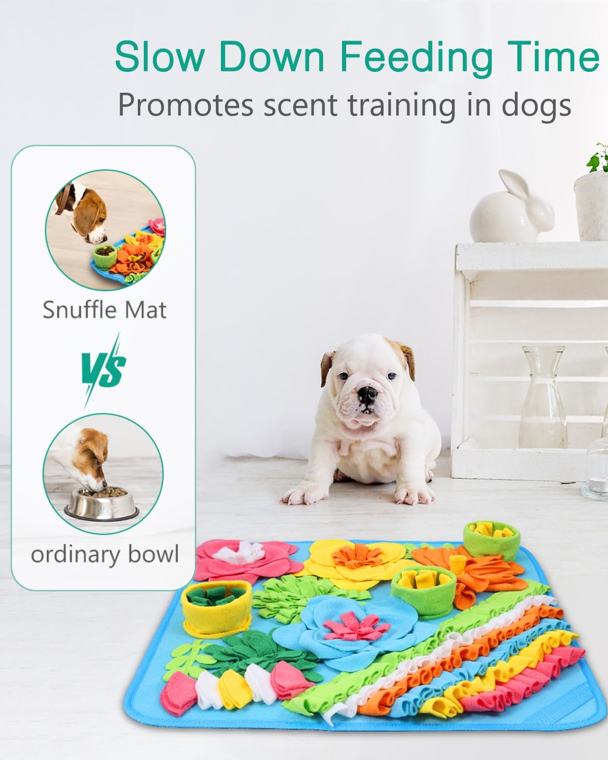 ORIA Snuffle Mat for Dogs, Interactive Slow Feeder & Foraging Mat, Enrichment Puzzle Toys for Boredom, Keep Busy, Treats Feeding