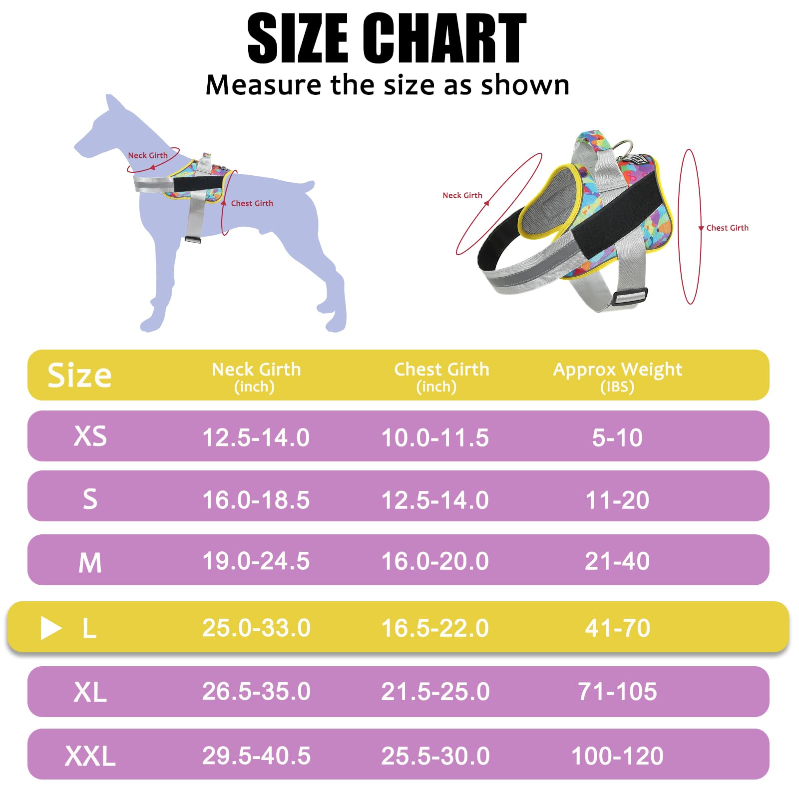Bolux Dog Harness, No-Pull Reflective Dog Vest, Breathable Adjustable Pet Harness With Handle For Outdoor Walking - No More Pulling, Tugging Or Choking (Small (Pack Of 1), Watercolour)