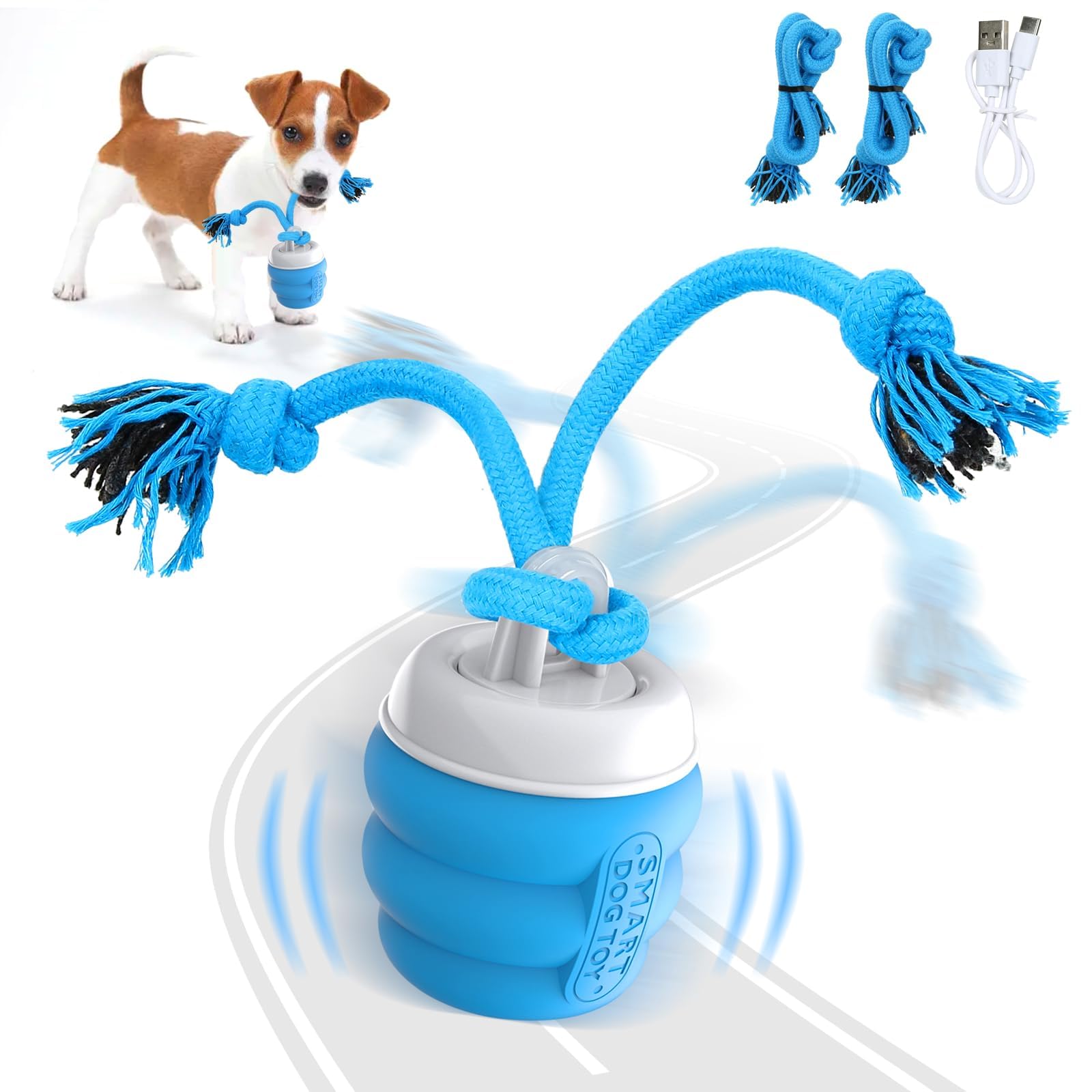 Puhohun Interactive Dog Toys Ball - Fun Moving Dog Toys To Keep Them Busy | Rechargeable Smart Automatic Dog Ball For Large, Med