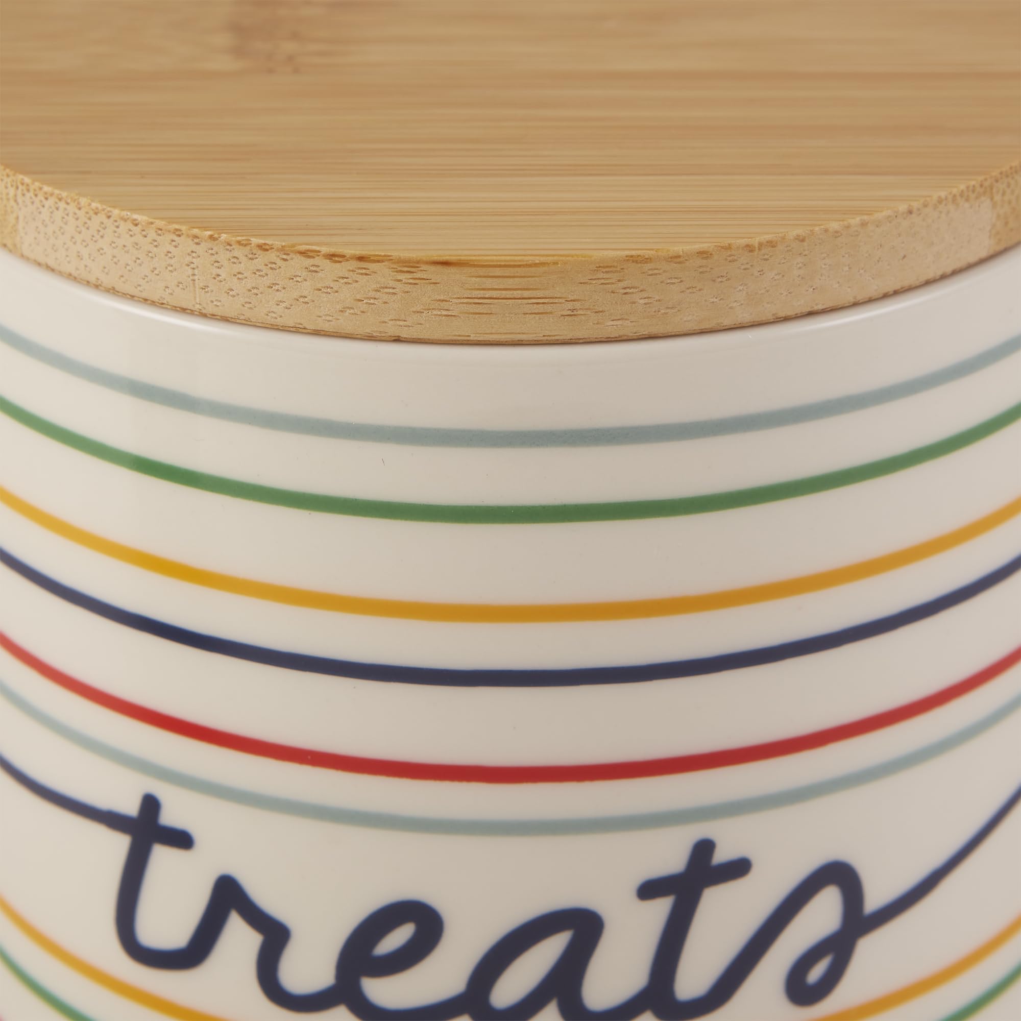 Bone Dry Ceramic Pet Treat Canister, Dishwasher Safe, 4x6.5 Treats