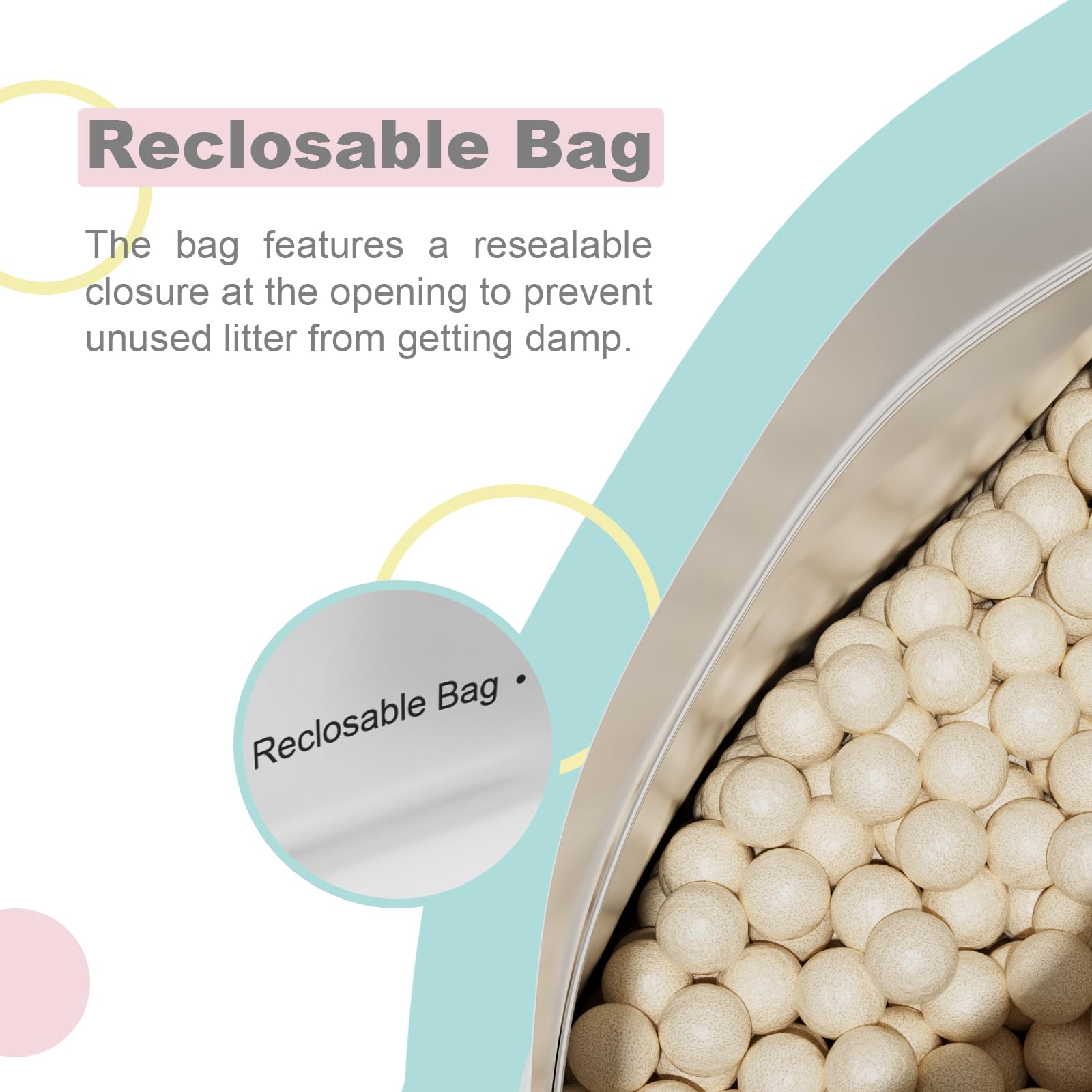 IMMHABI Cat Litter Pellets - 18 lbs Dehydrating Non-Clumping Litter for Dual-Layer Systems, Long-Lasting Odor Control, Basic Cat Litter Ball