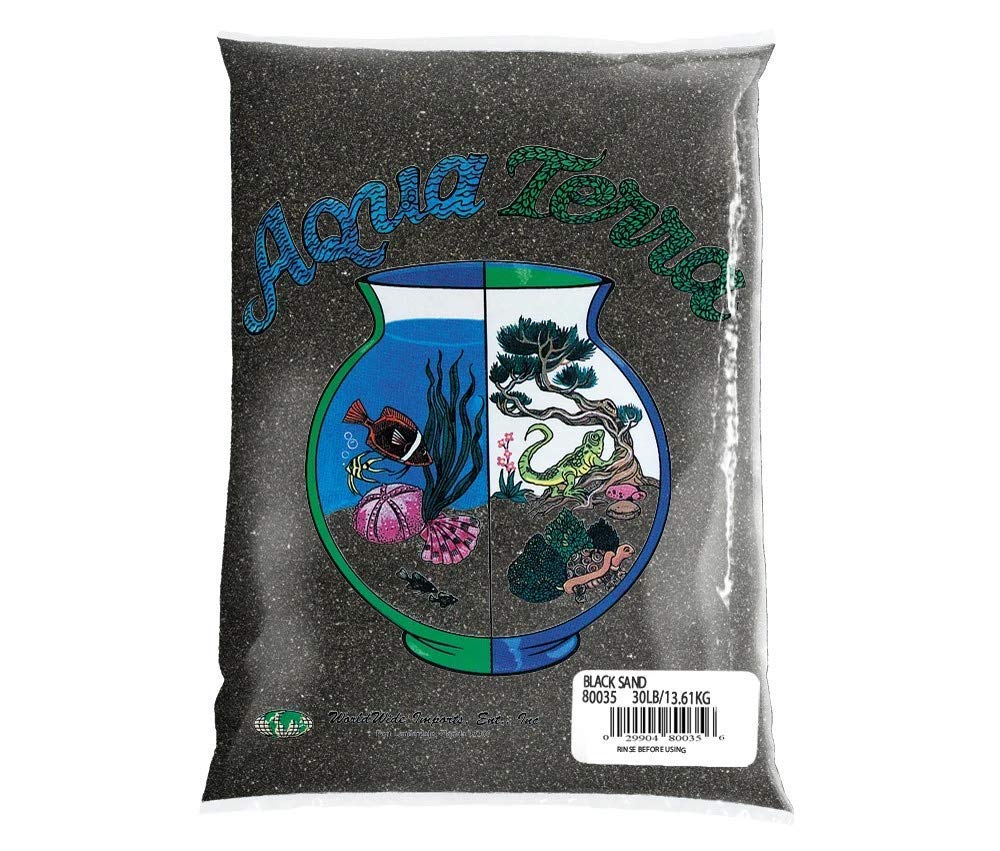 Worldwide Imports Aqua Terra Green Aquarium Sand, 5 lbs - Premium Natural Coated Decorative Substrate for Fish Tanks