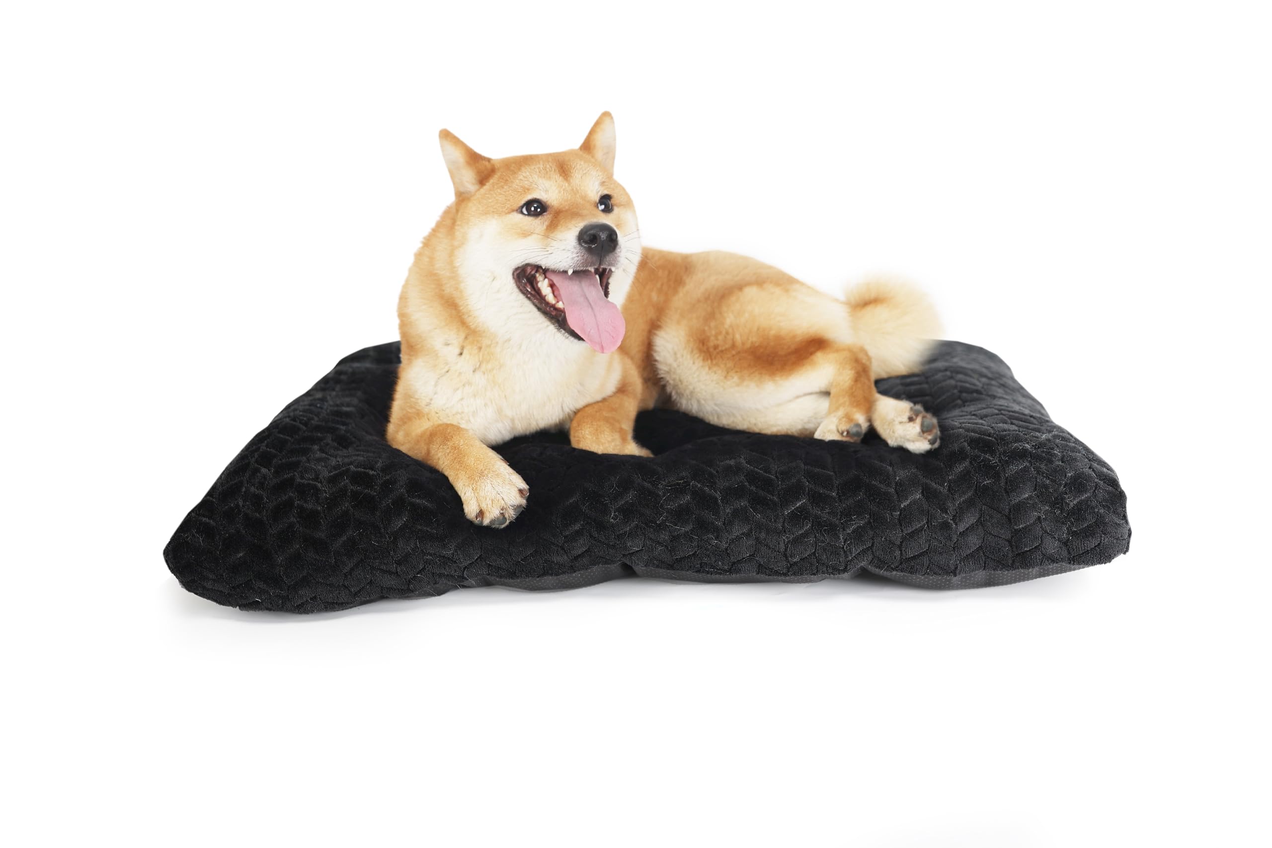 Necesitar 30 Inch Dog Crate Bed For Medium Dogs Washable Black Soft And Fluffy Crate Mats For Dog Cages Up To 40 Lbs Pet Bed Mat