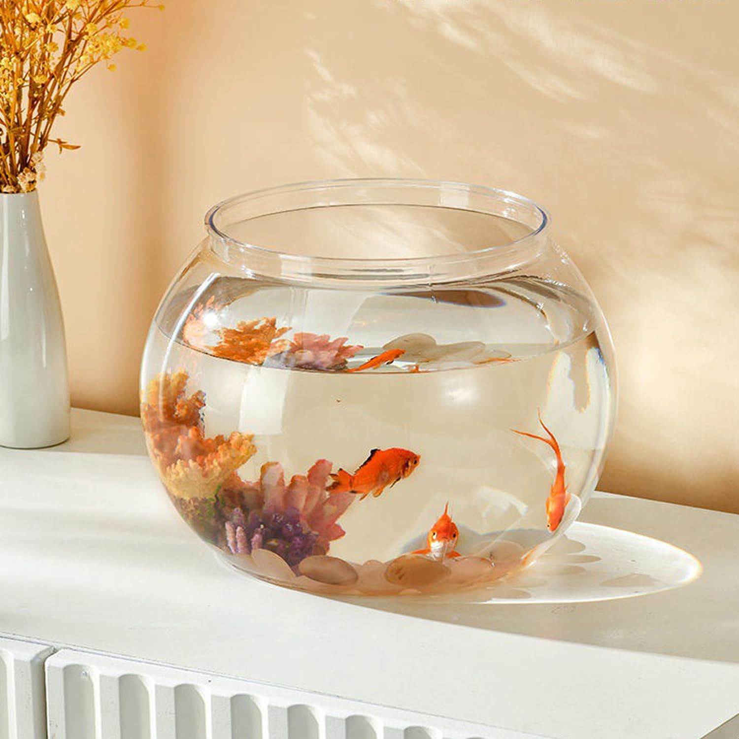 Newpol (Large Size) 3 Gallon Plastic Fish Bowl, Aquarium Fish Tank 11.5 Liters