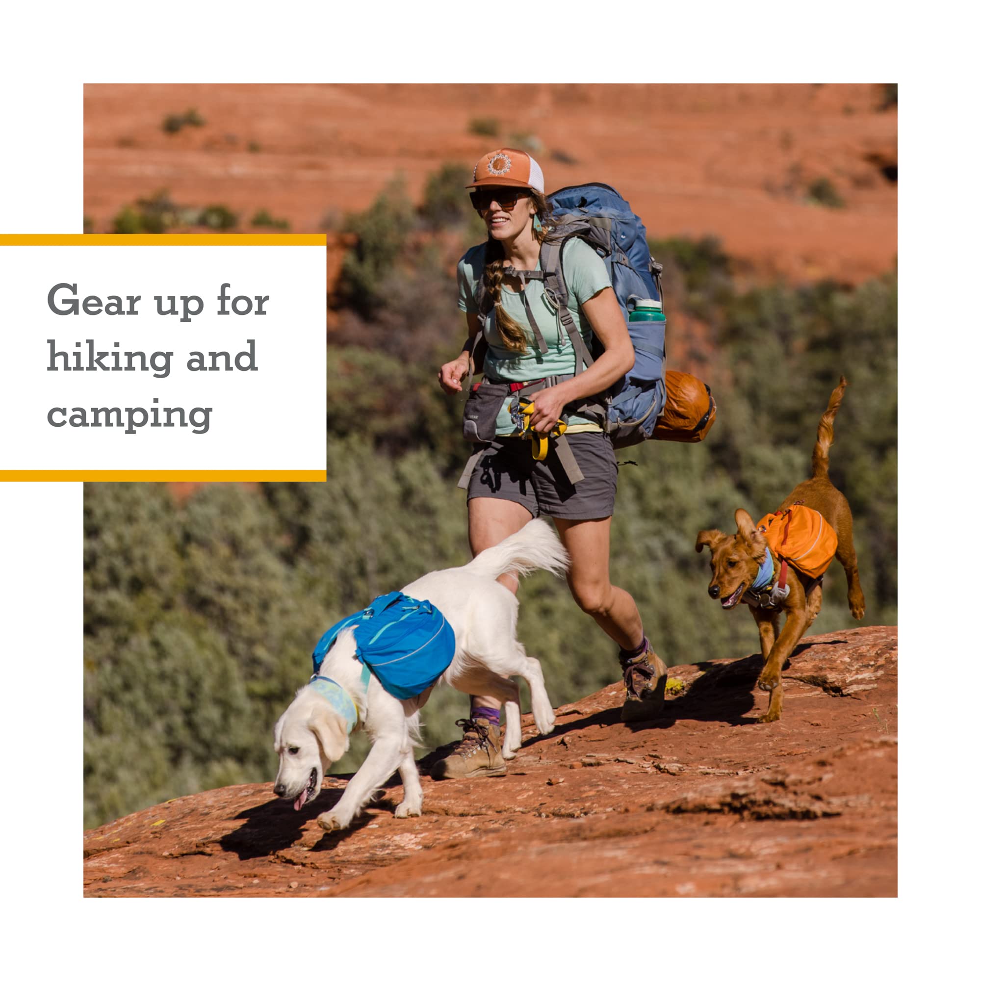 Ruffwear, Approach Dog Backpack, Hiking and Camping Pack with Saddlebags, Blue Dusk, Medium