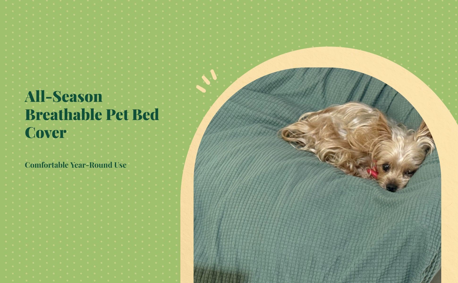 TRENDYNEST Dog Bed Cover, cleanable Protector, Universal for All Seasons, Easy to Detachable Light Gray W6595*L90125cm