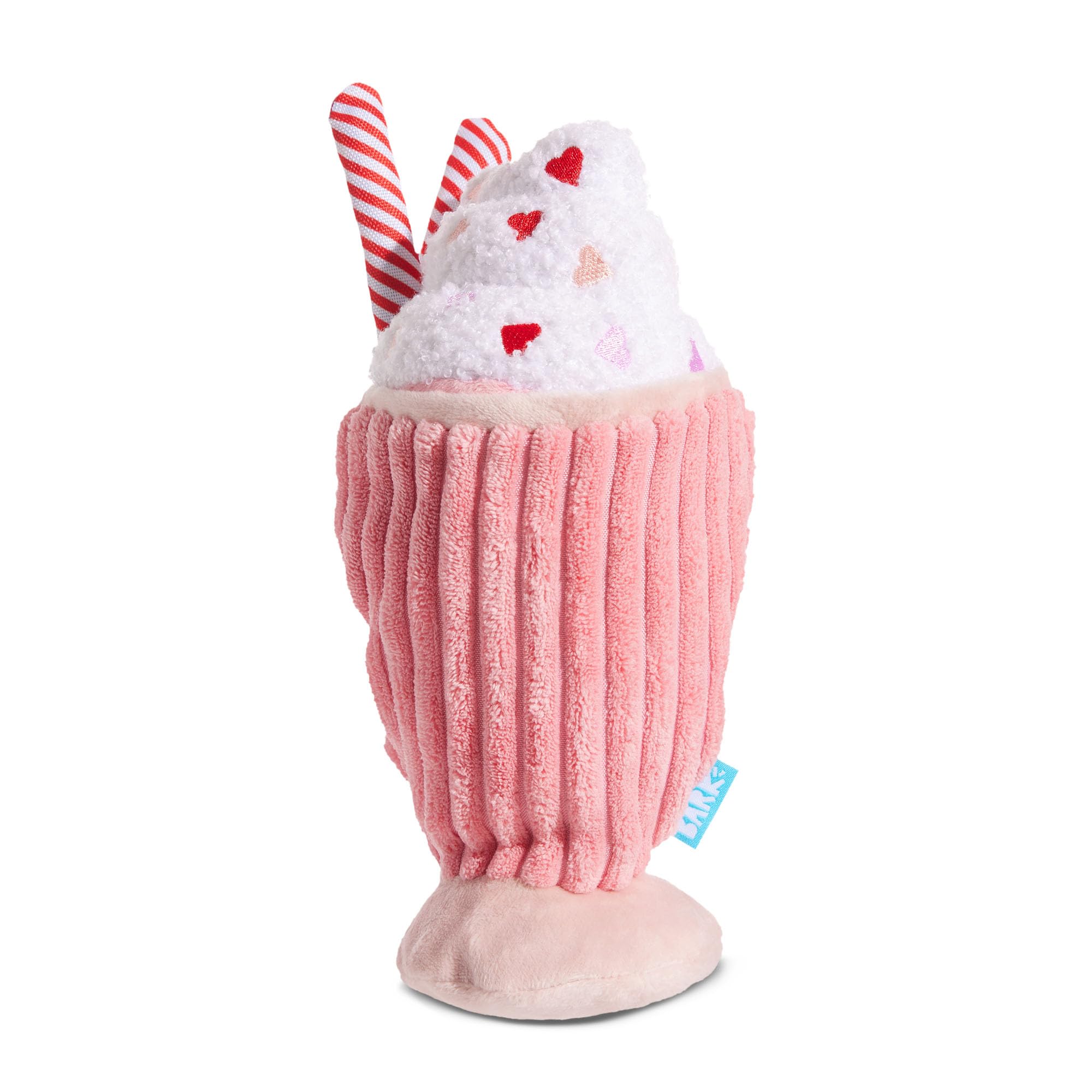 Barkbox Red Whine Milkshake Dog Toy - Squeaky Dog Toys - Plush Dog Toys - Puppy And Pet Toys For X-Small To Small Dogs